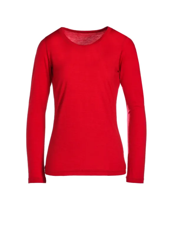 WOOL SINGLE JERSEY ROUND NECK LONG SLV T sold by Yohji Yamamoto