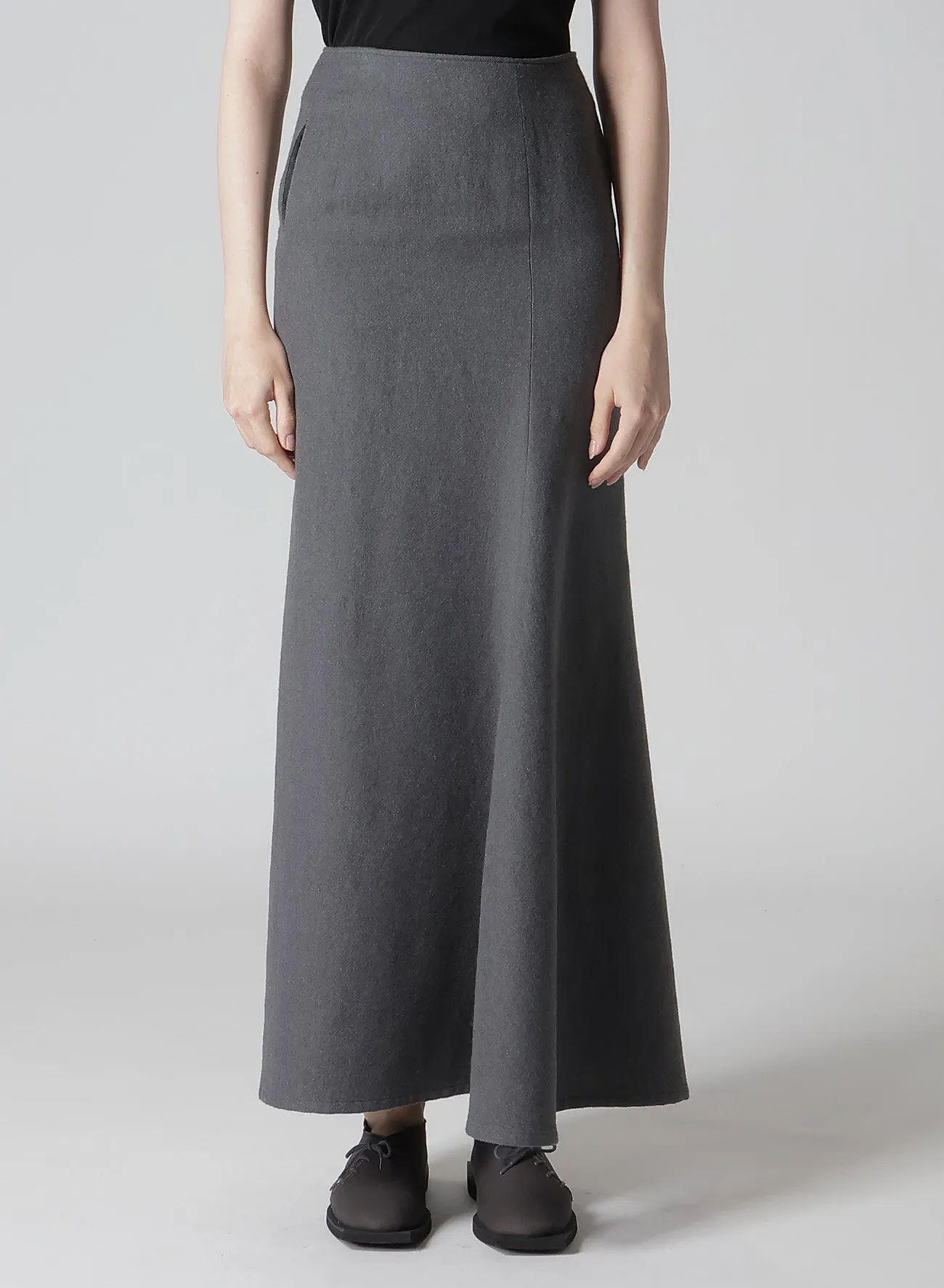 W/C TWILL WASHER L SLIM FLARE SKIRT sold by Yohji Yamamoto product image thumbnail 5