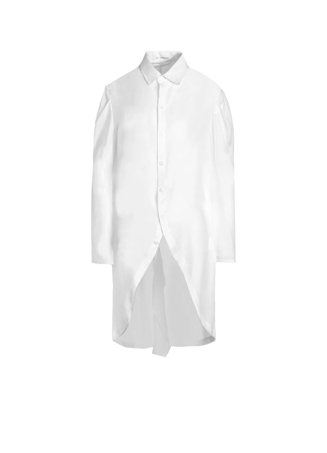 CELLULOSE POPLIN ROUNDED HEM SHIRT DRESS sold by Yohji Yamamoto