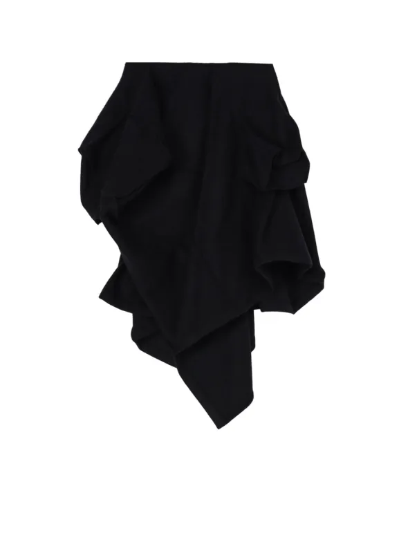 SUN DRYING SUPER100 MELTON ASM BOX DETAIL SKIRT sold by Yohji Yamamoto