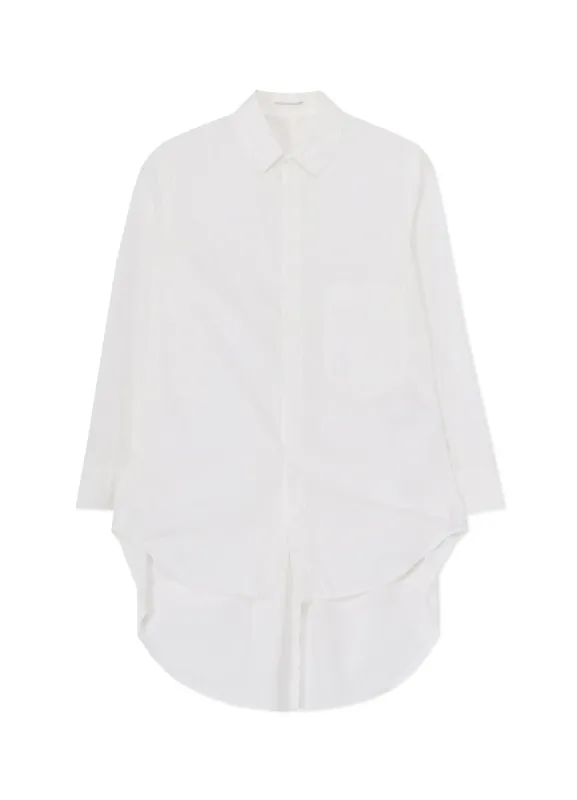 COTTON BROAD HIDDEN BUTTON LONG BLOUSE made by Yohji Yamamoto