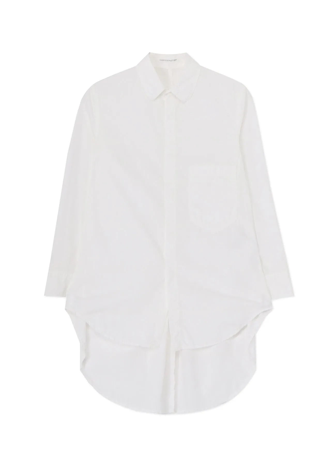 COTTON BROAD HIDDEN BUTTON LONG BLOUSE sold by Yohji Yamamoto