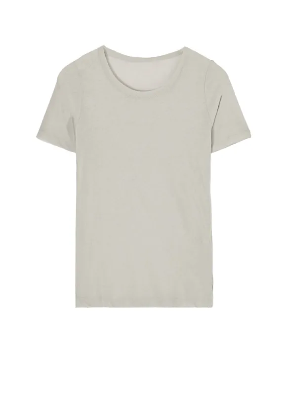 80/-HIGH GAUGE SINGLE JERSEY ROUND NECK SHORT SLV T sold by Yohji Yamamoto