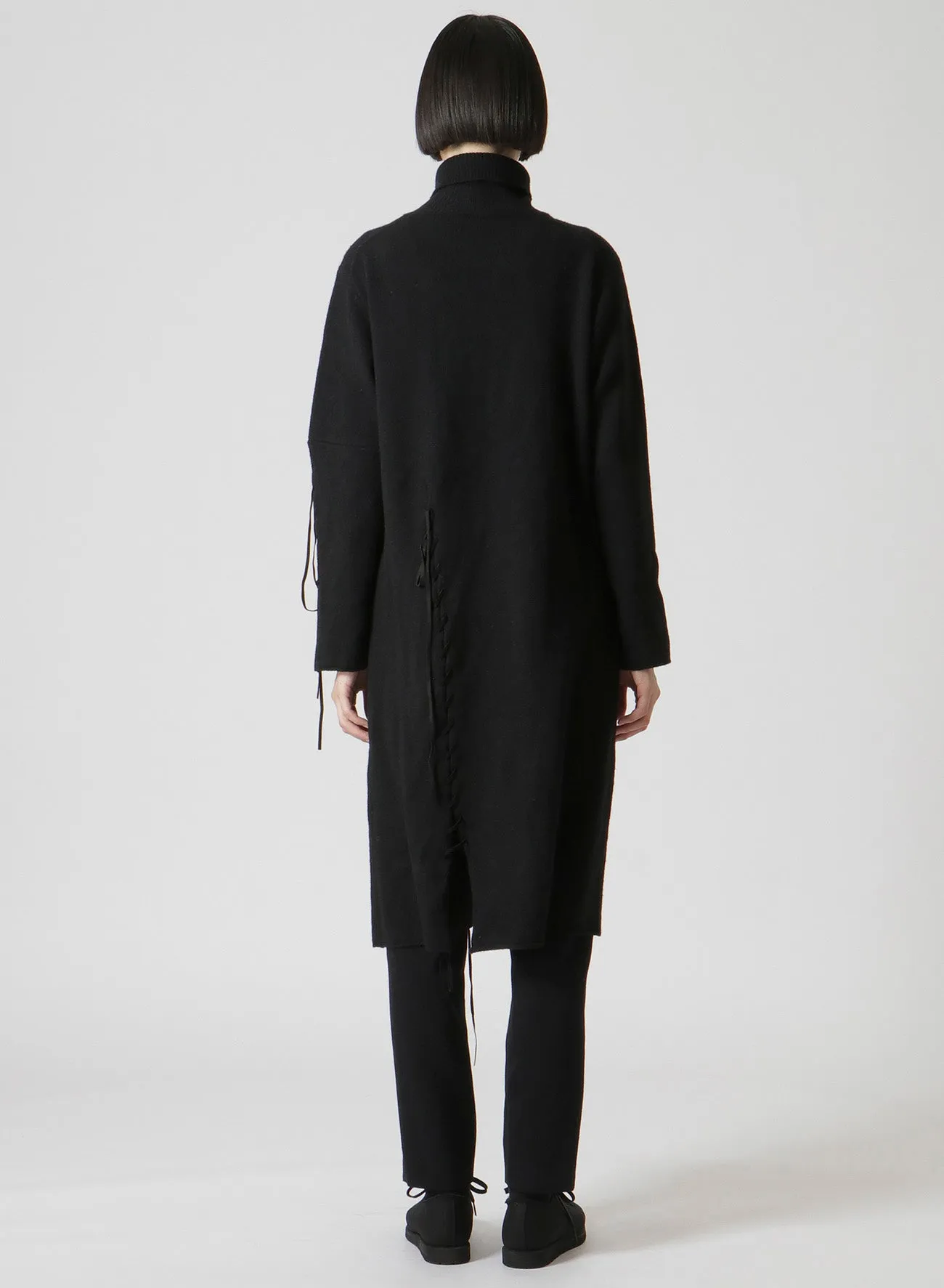 PLAIN ST LEATHER STRING TURTLE NECK DRESS sold by Yohji Yamamoto product image thumbnail 5