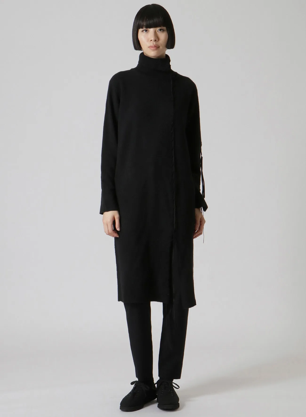 PLAIN ST LEATHER STRING TURTLE NECK DRESS sold by Yohji Yamamoto product image thumbnail 3