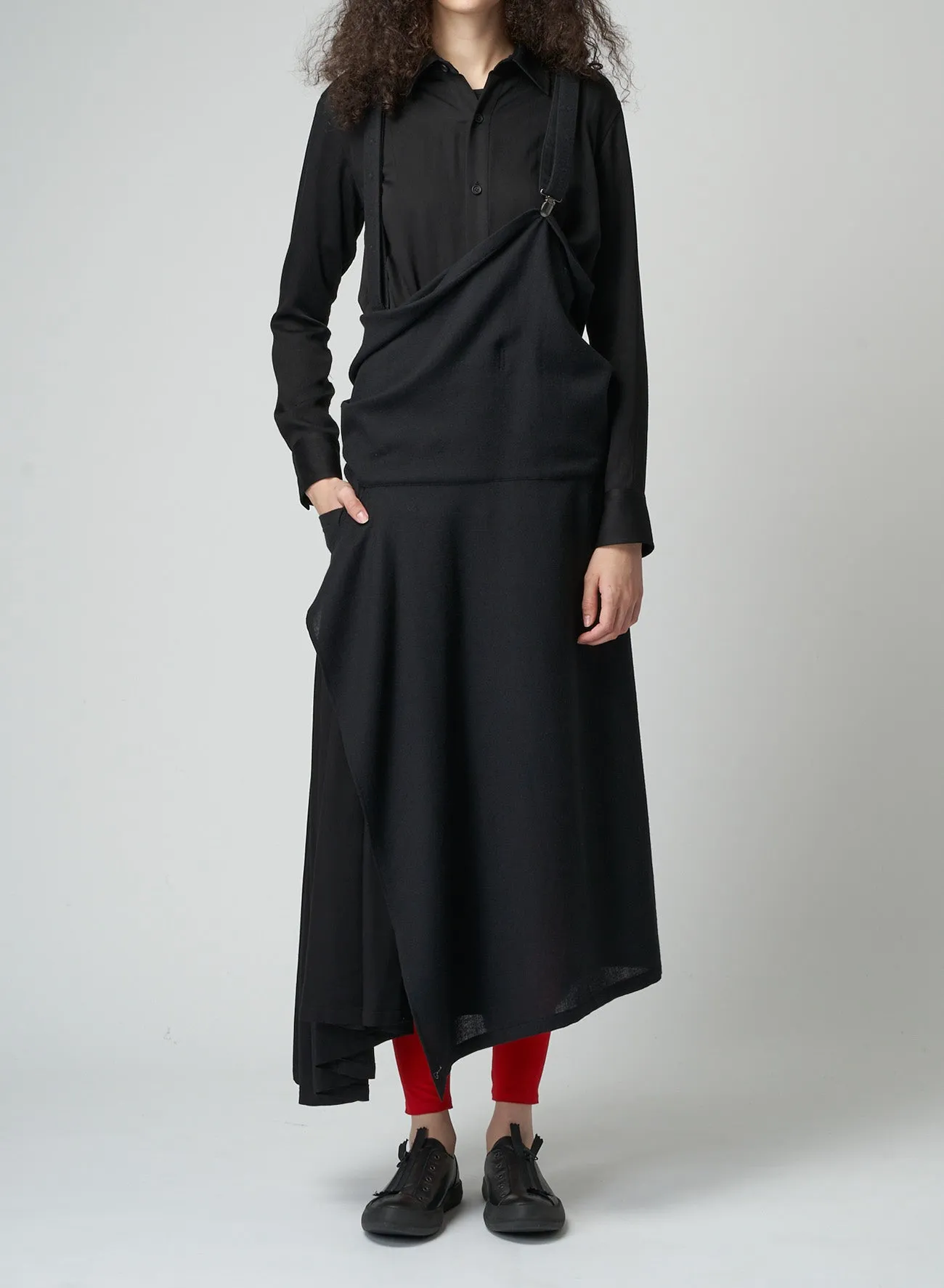 SUSPENDERS SKIRT W/POCKETS sold by Yohji Yamamoto product image thumbnail 5