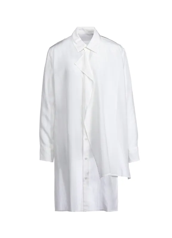 CELLULOSE POPLIN FRONT KNOT DETAIL BLOUSE sold by Yohji Yamamoto