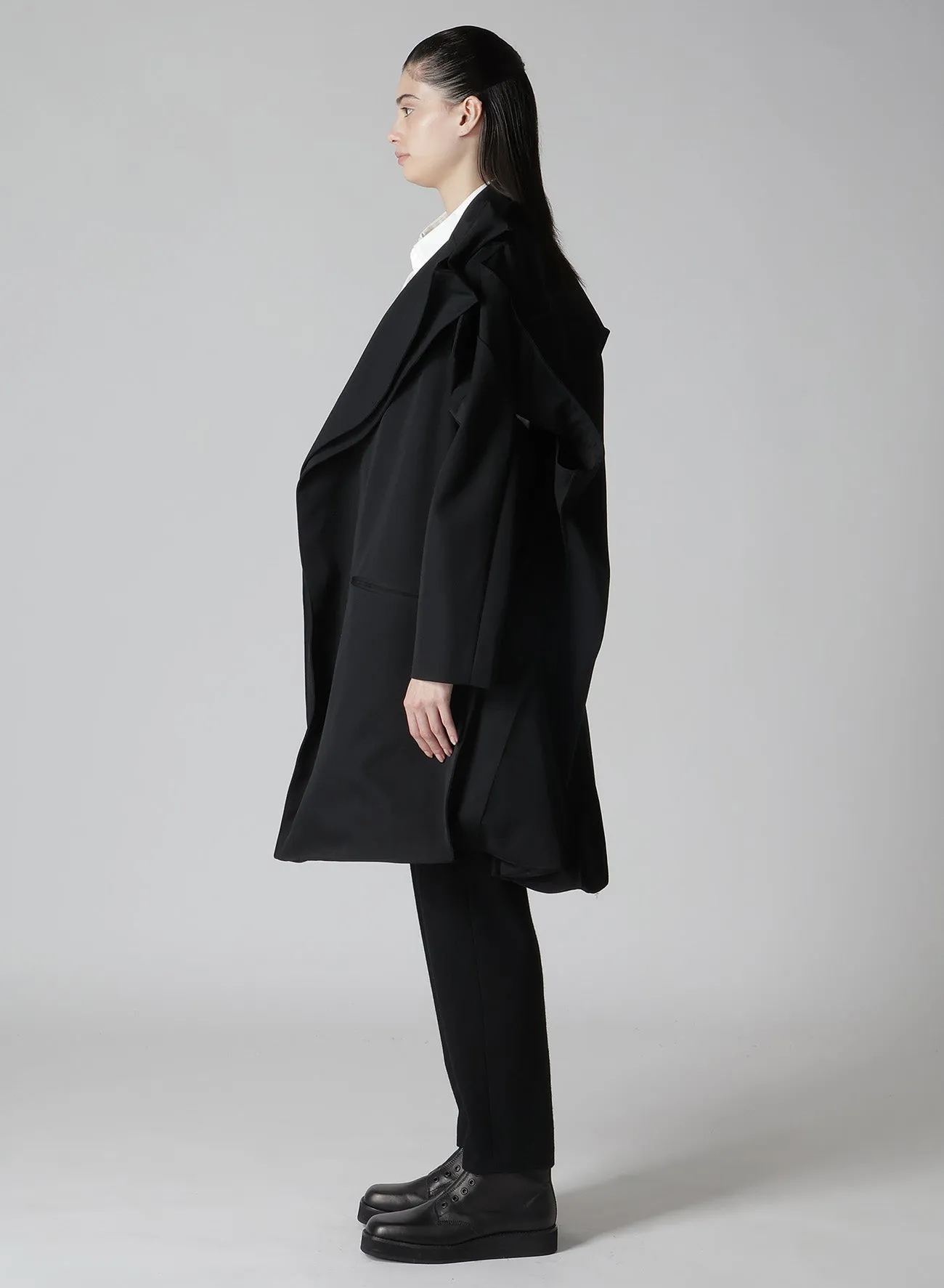 GABARDINE L BOX SLEEVE OVERSIZED COAT sold by Yohji Yamamoto product image thumbnail 4