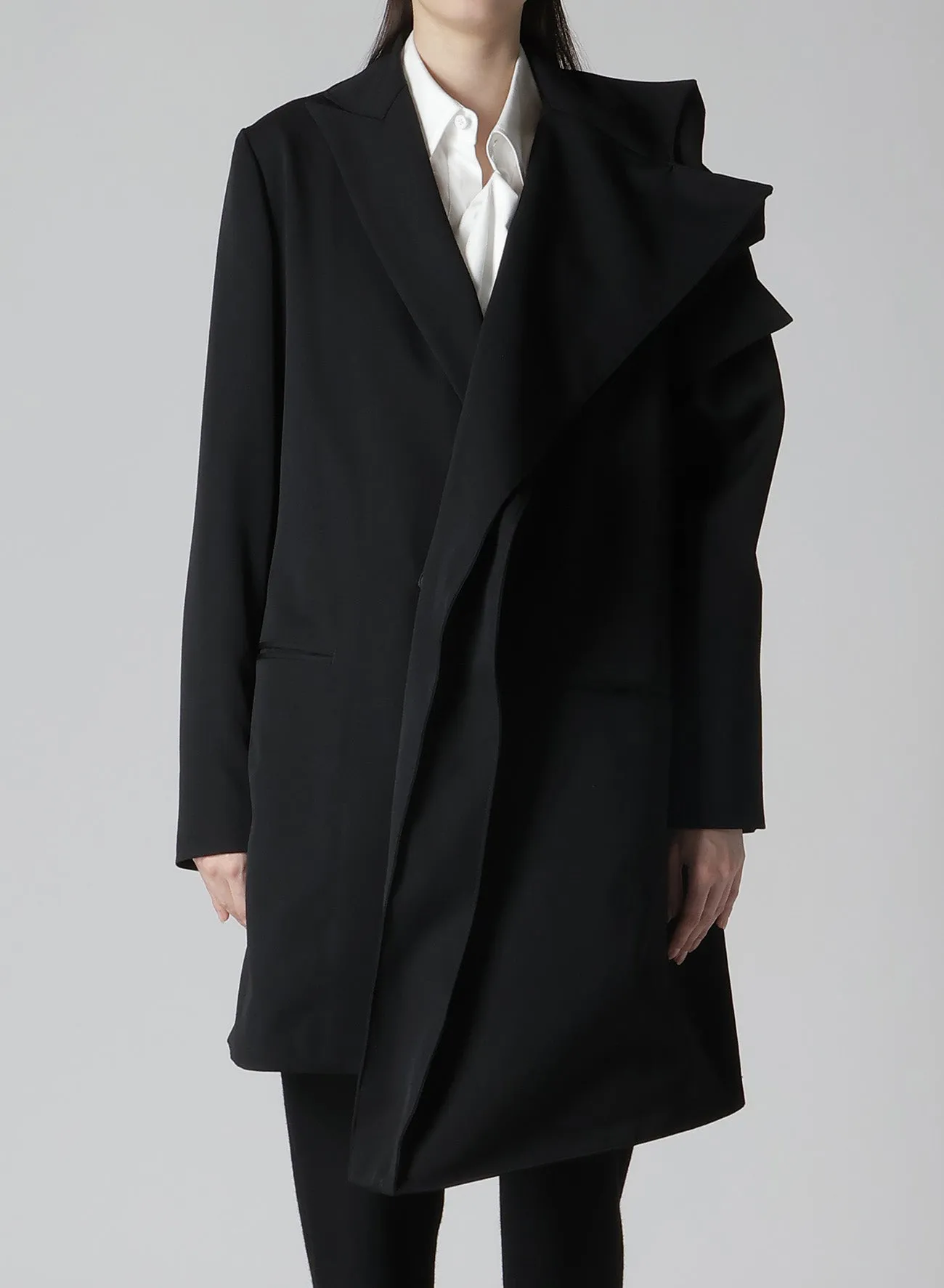 GABARDINE L BOX SLEEVE OVERSIZED COAT sold by Yohji Yamamoto product image thumbnail 2