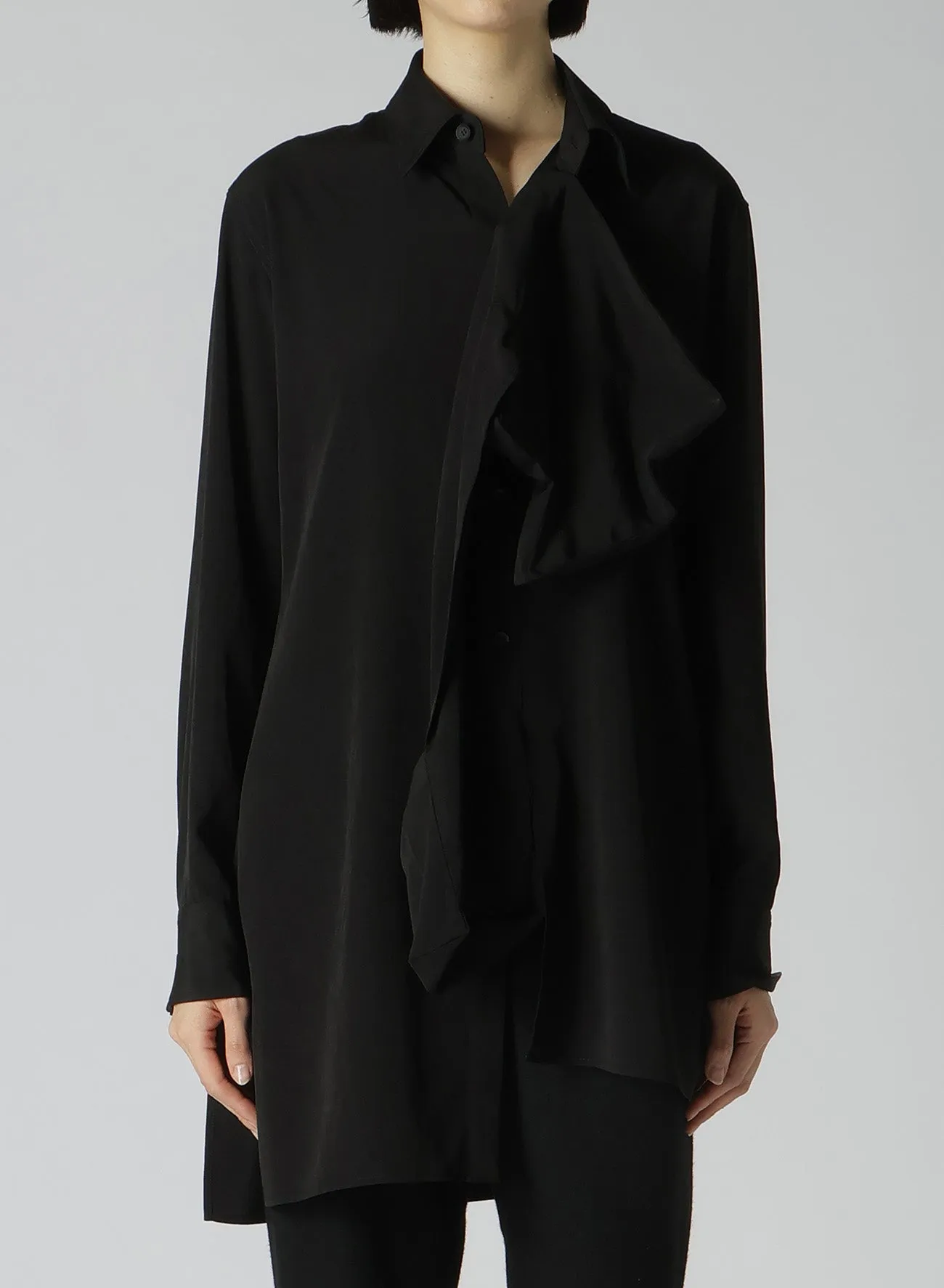 TA/PE CREPE DE CHINE L BOX DETAIL BLOUSE sold by Yohji Yamamoto product image thumbnail 5