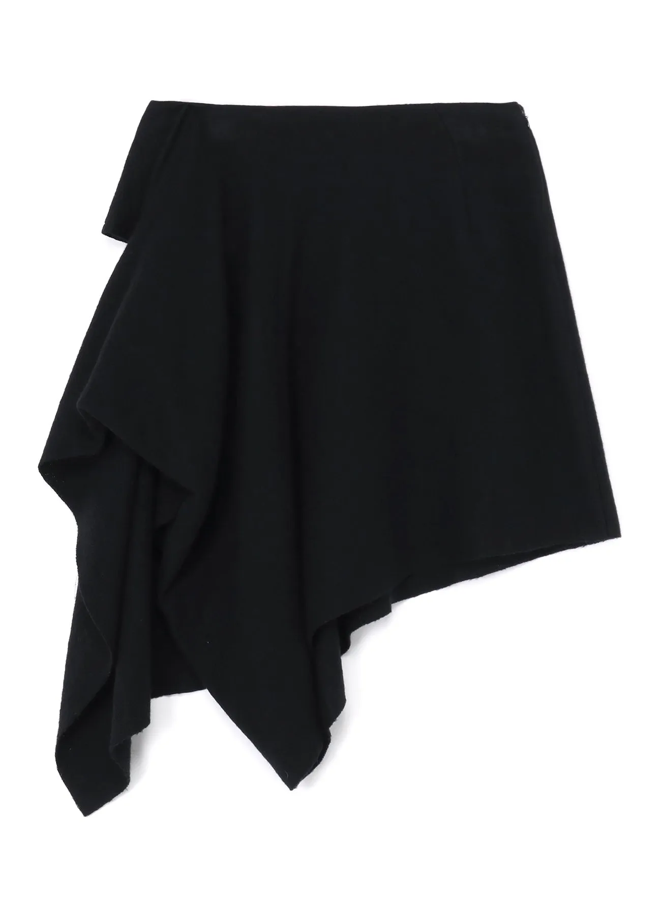 GAUZE HERRINGBONE R DRAPED SHORT SKIRT sold by Yohji Yamamoto product image thumbnail 3
