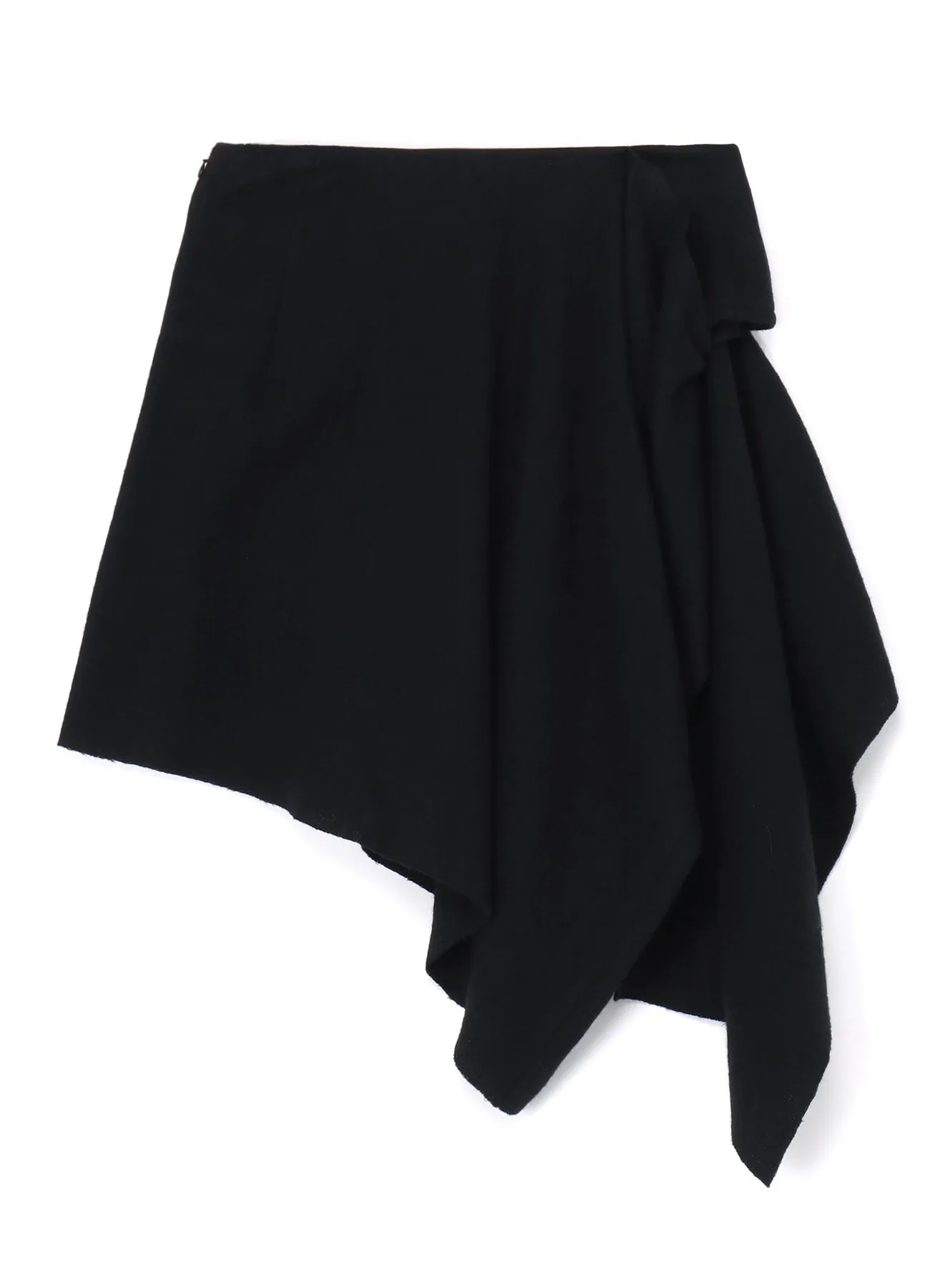 GAUZE HERRINGBONE R DRAPED SHORT SKIRT sold by Yohji Yamamoto product image thumbnail 4