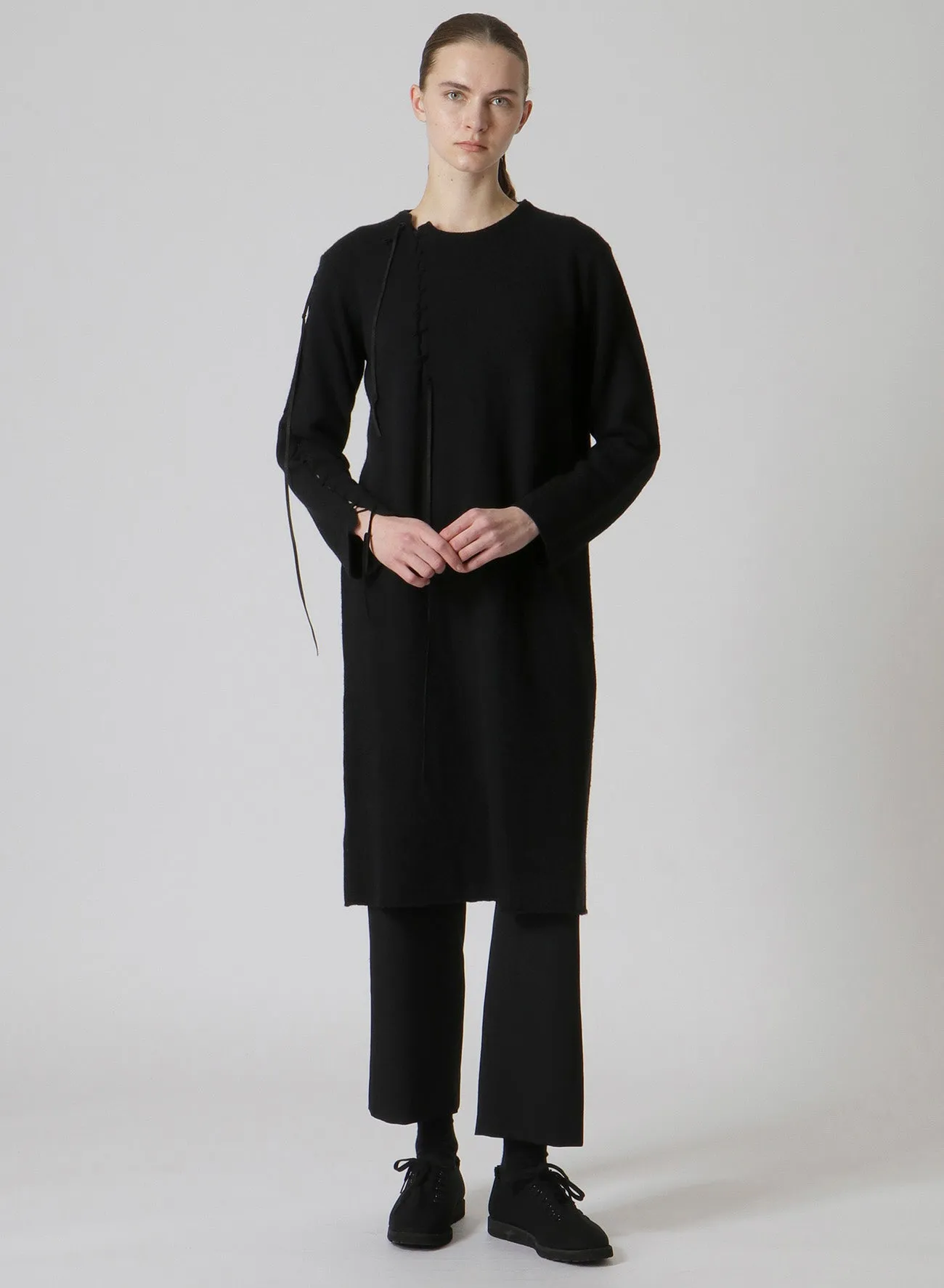 PLAIN ST LEATHER STRING ROUND NECK DRESS sold by Yohji Yamamoto product image thumbnail 3
