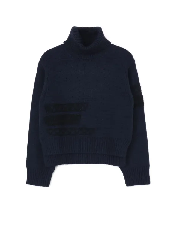 EMBROIDERY PLAIN ST EMBROIDERY TURTLE NECK PO sold by Yohji Yamamoto