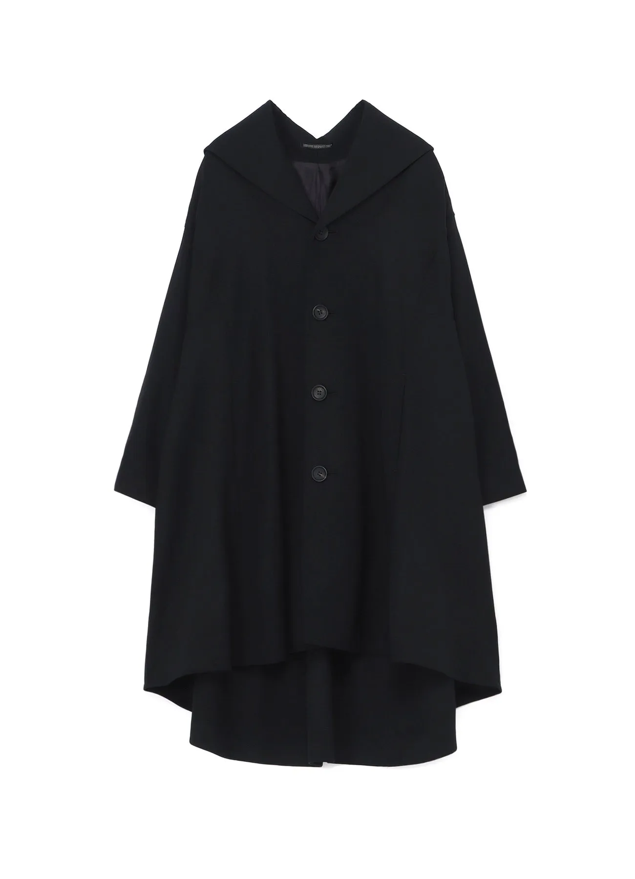 GABARDINE B COLLAR FLARE COAT sold by Yohji Yamamoto