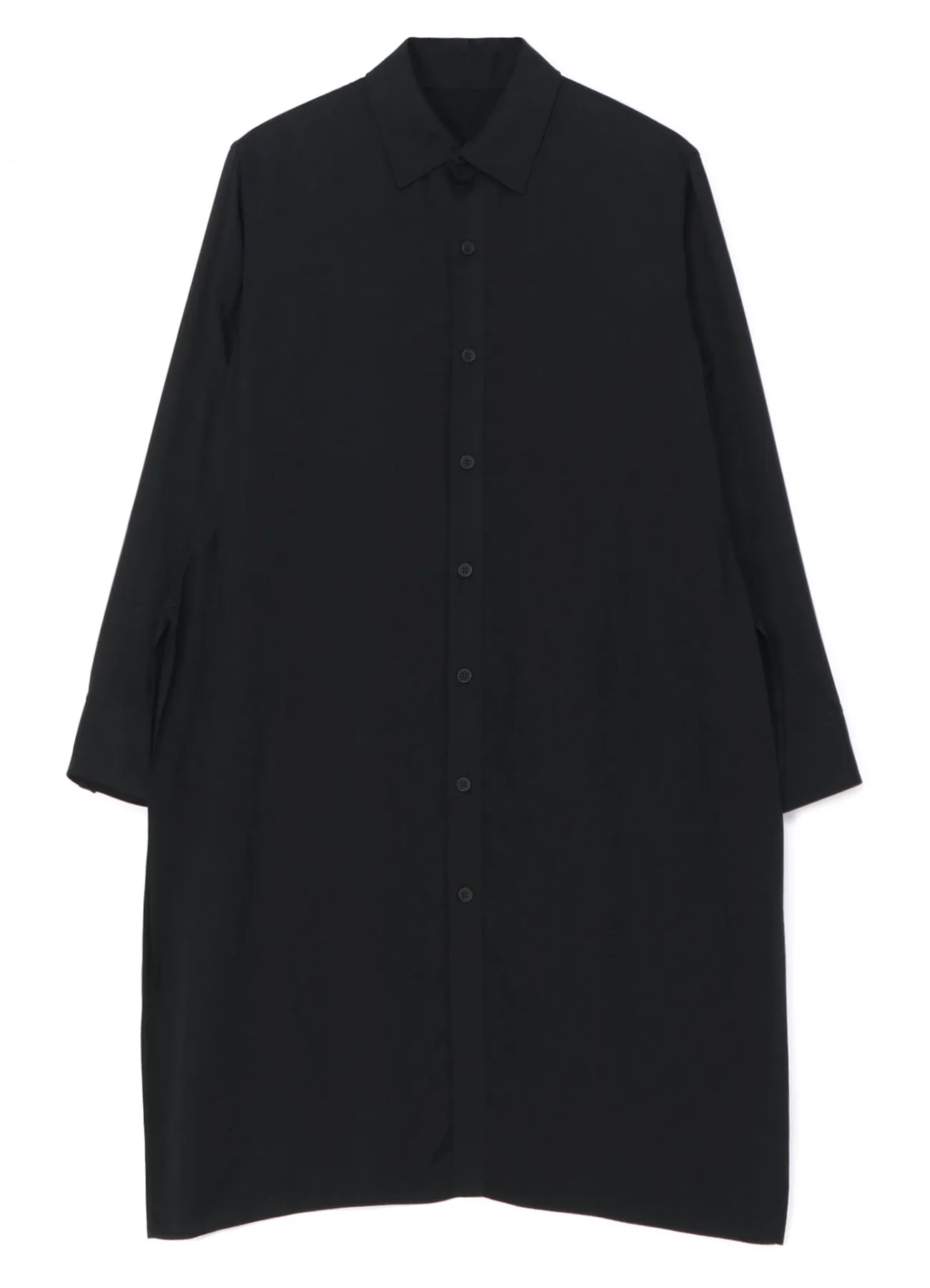 RAYON SATIN LONG SHIRT WITH SIDE SLITS sold by Yohji Yamamoto product image thumbnail 3