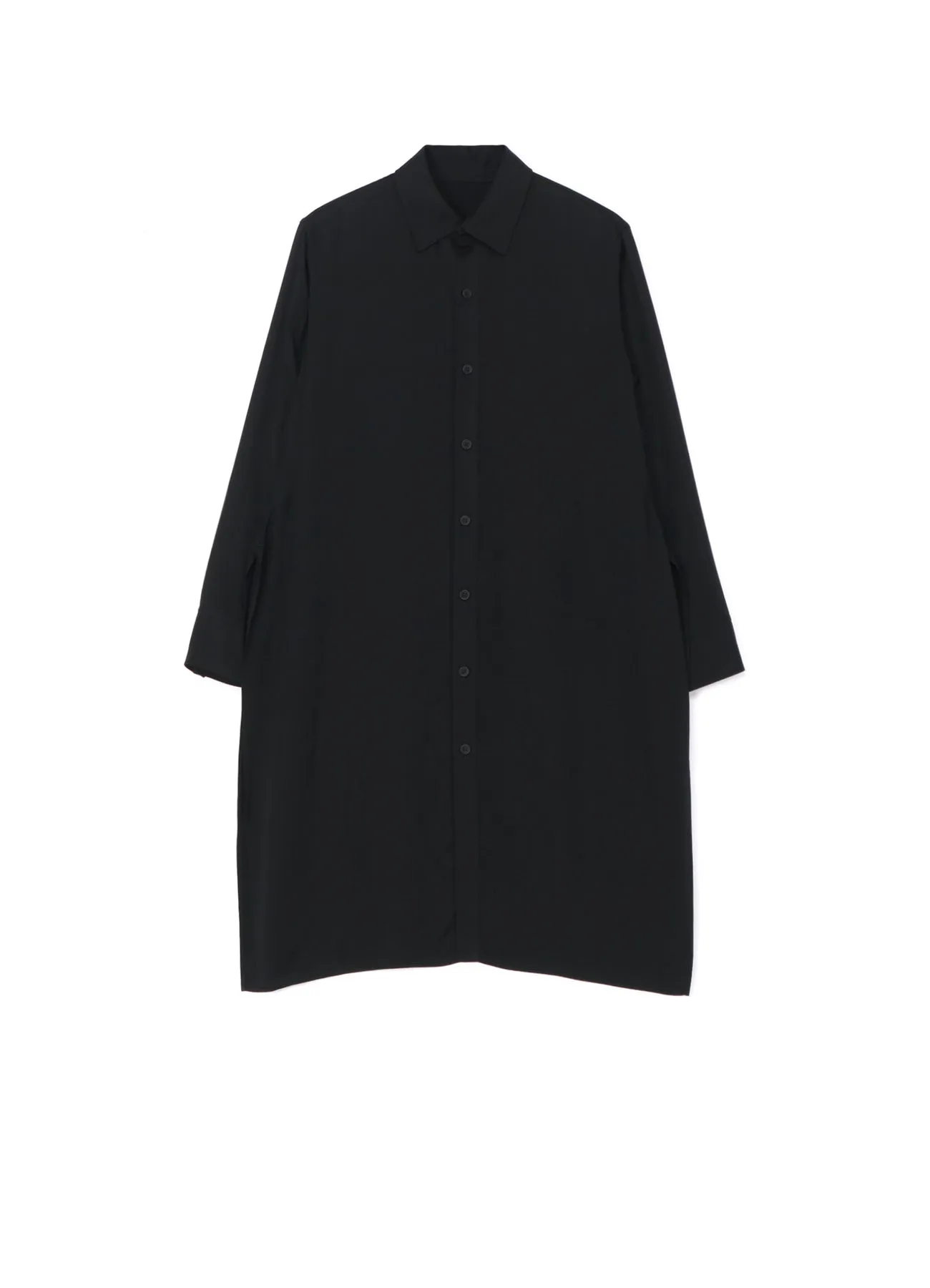 RAYON SATIN LONG SHIRT WITH SIDE SLITS sold by Yohji Yamamoto