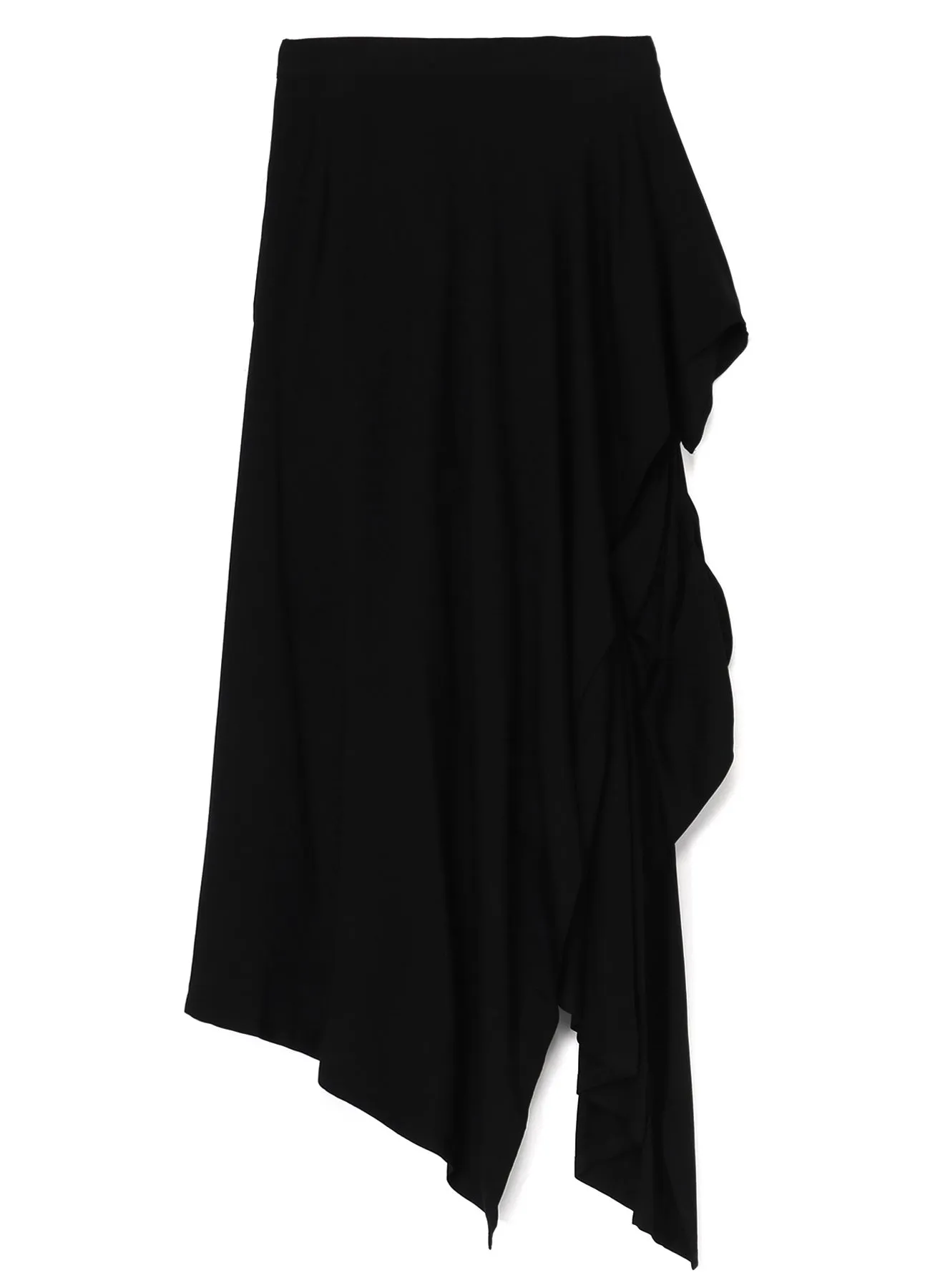 RAYON SATIN PLEATED ASYMMETRIC SKIRT sold by Yohji Yamamoto product image thumbnail 4