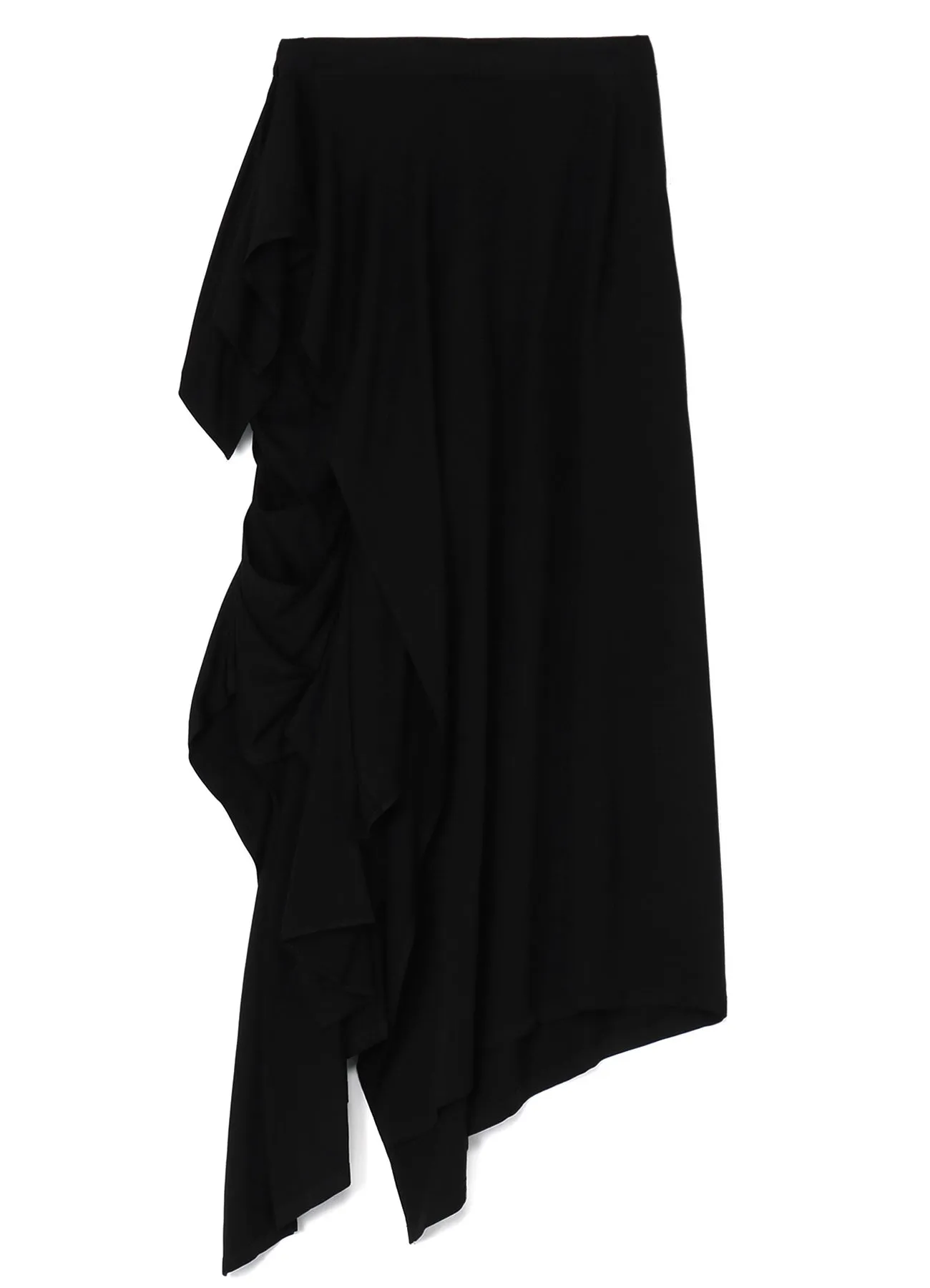 RAYON SATIN PLEATED ASYMMETRIC SKIRT sold by Yohji Yamamoto product image thumbnail 3