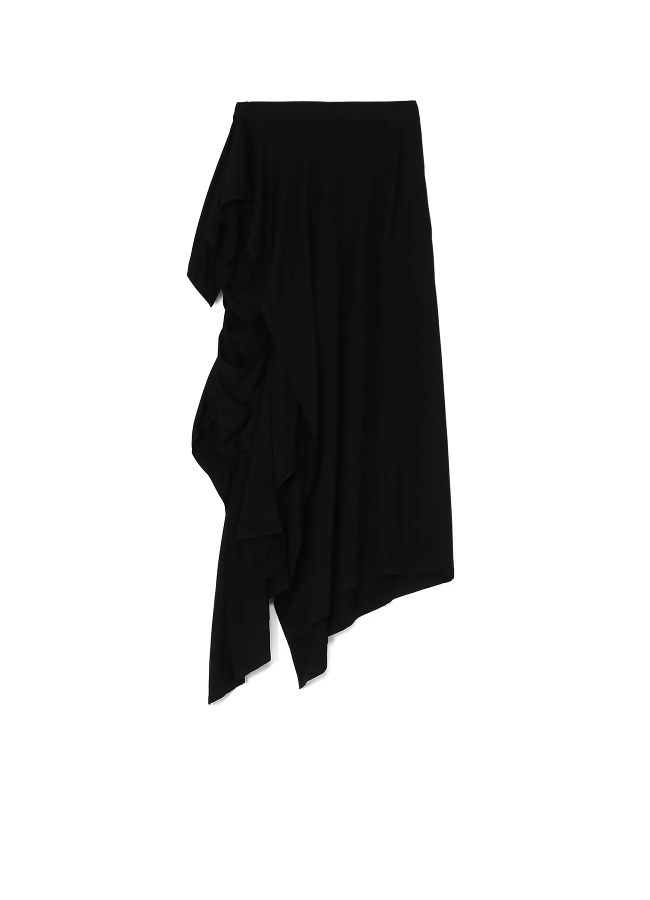 RAYON SATIN PLEATED ASYMMETRIC SKIRT sold by Yohji Yamamoto