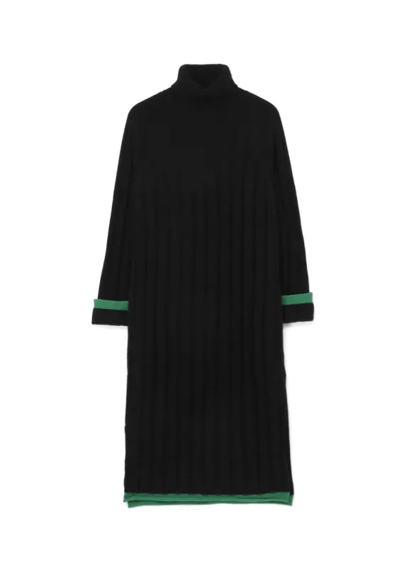 COLOR COMBINATION RIB RAGLAN COLOR COMBI DRESS made by Yohji Yamamoto