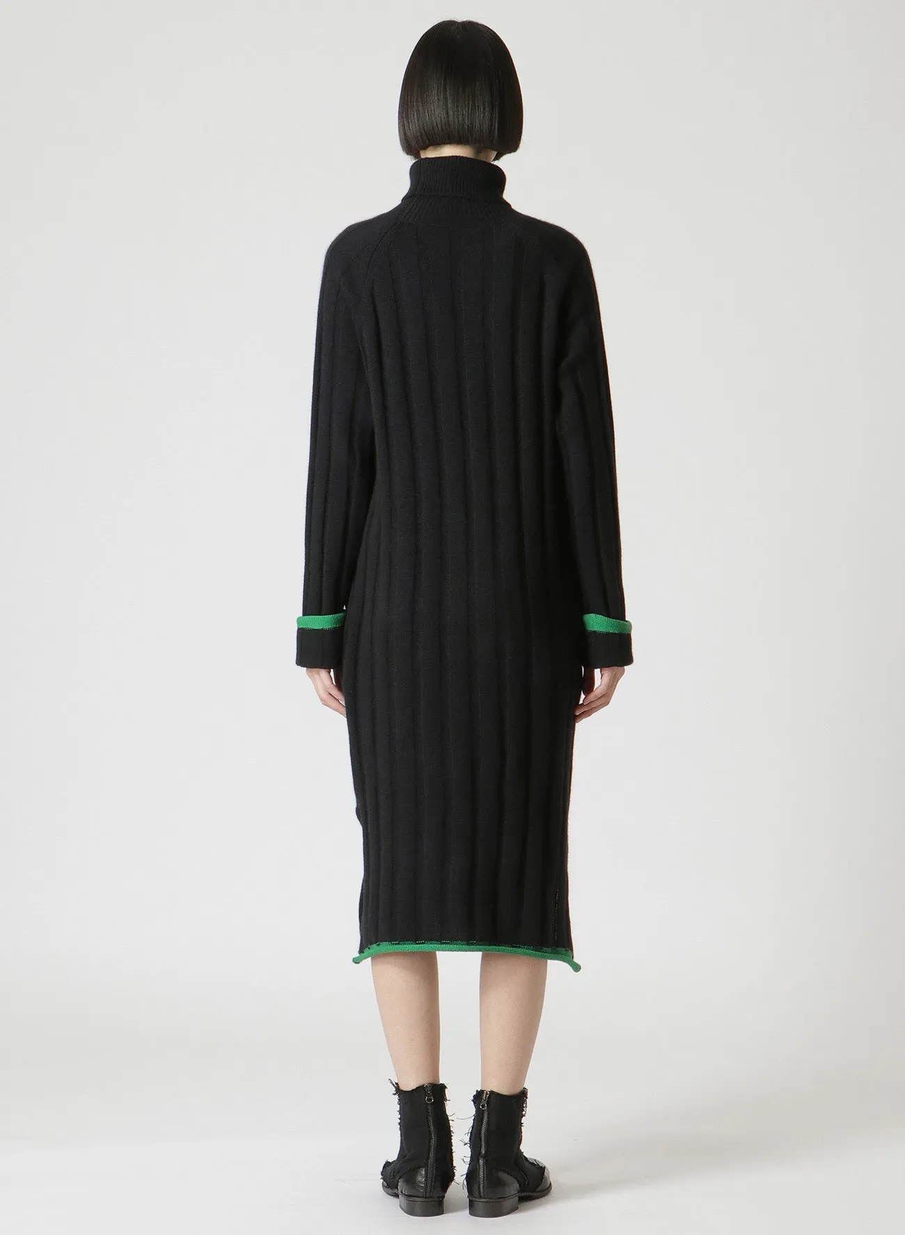 COLOR COMBINATION RIB RAGLAN COLOR COMBI DRESS sold by Yohji Yamamoto product image thumbnail 5