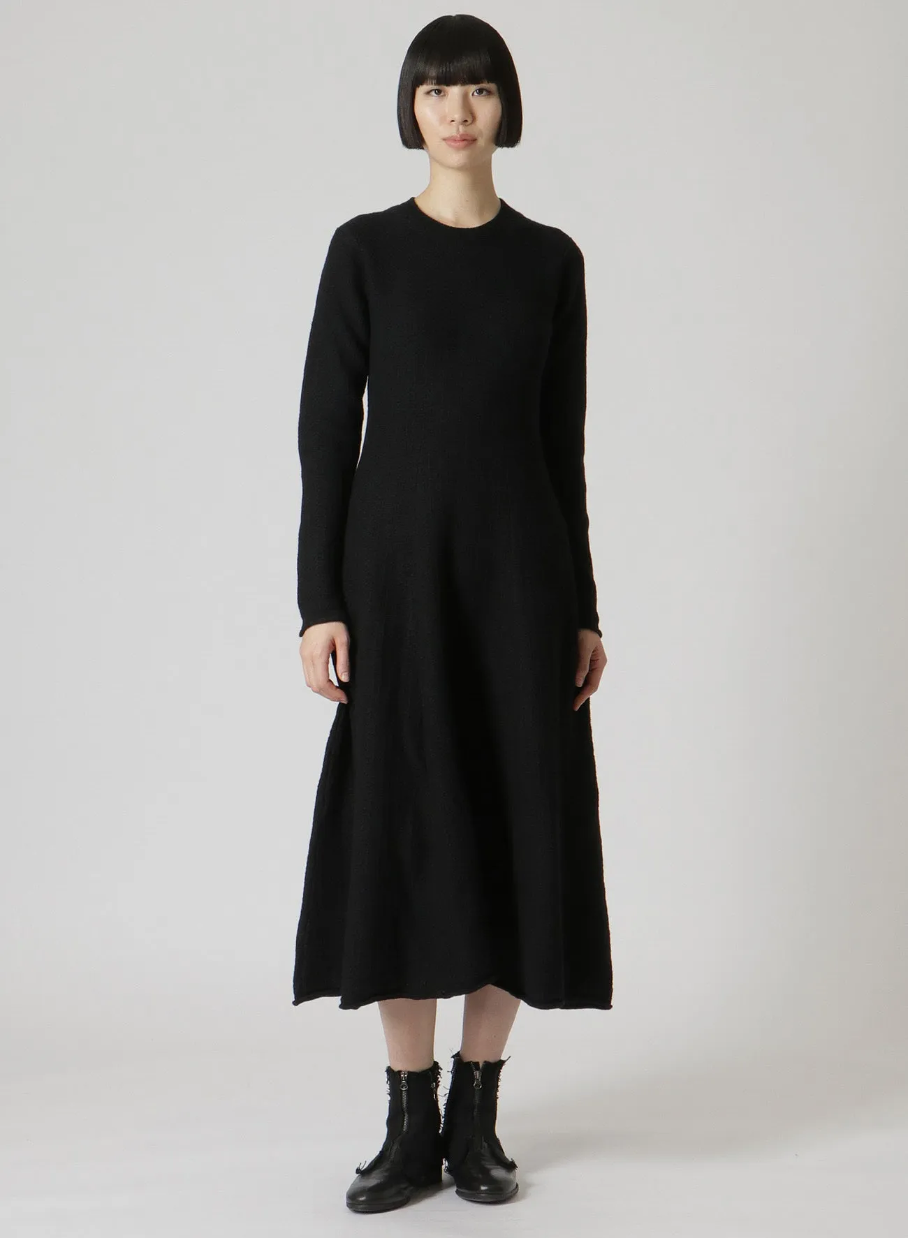 TUCK STITCH FLARE DRESS sold by Yohji Yamamoto product image thumbnail 3