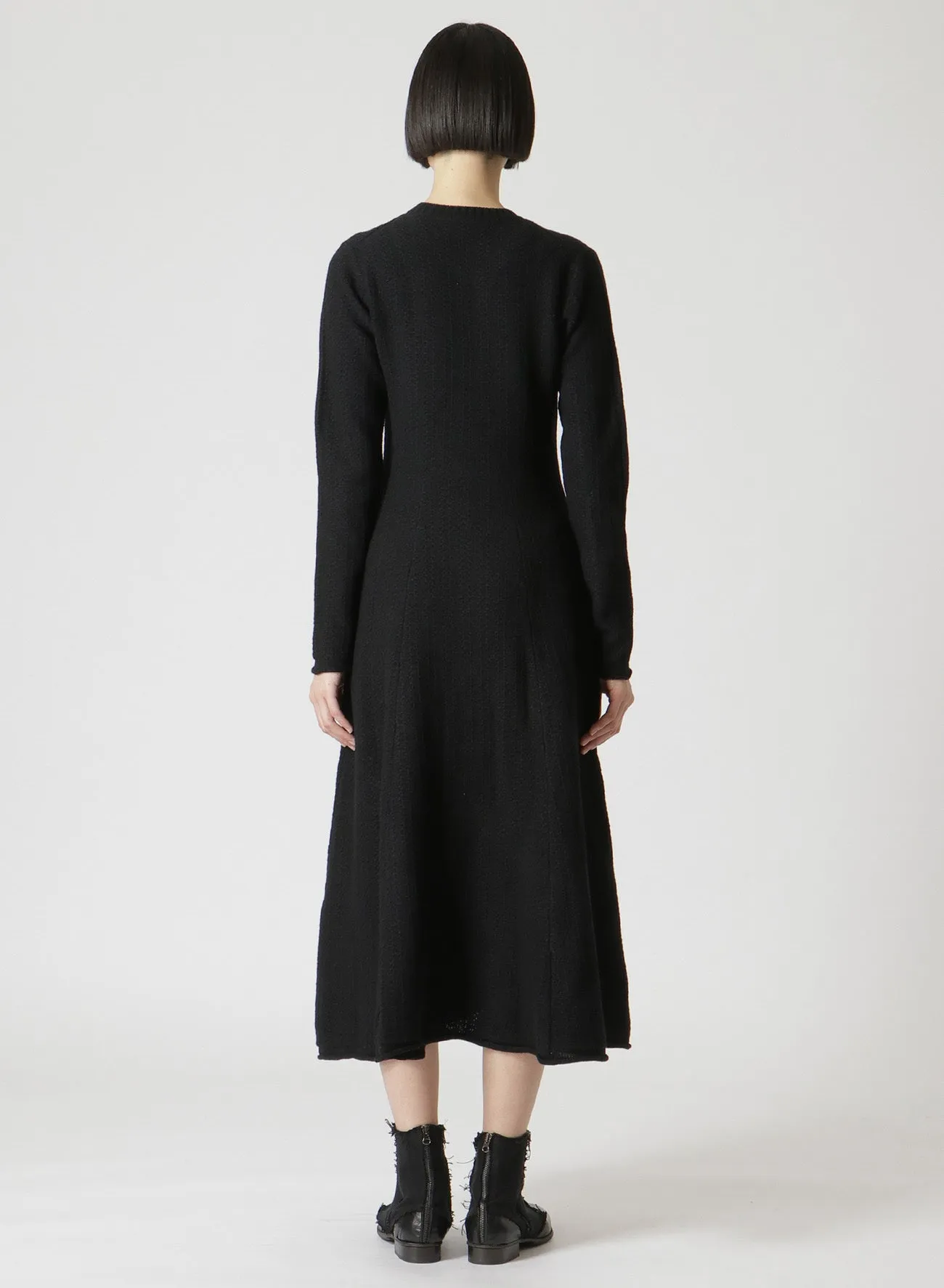 TUCK STITCH FLARE DRESS sold by Yohji Yamamoto product image thumbnail 5