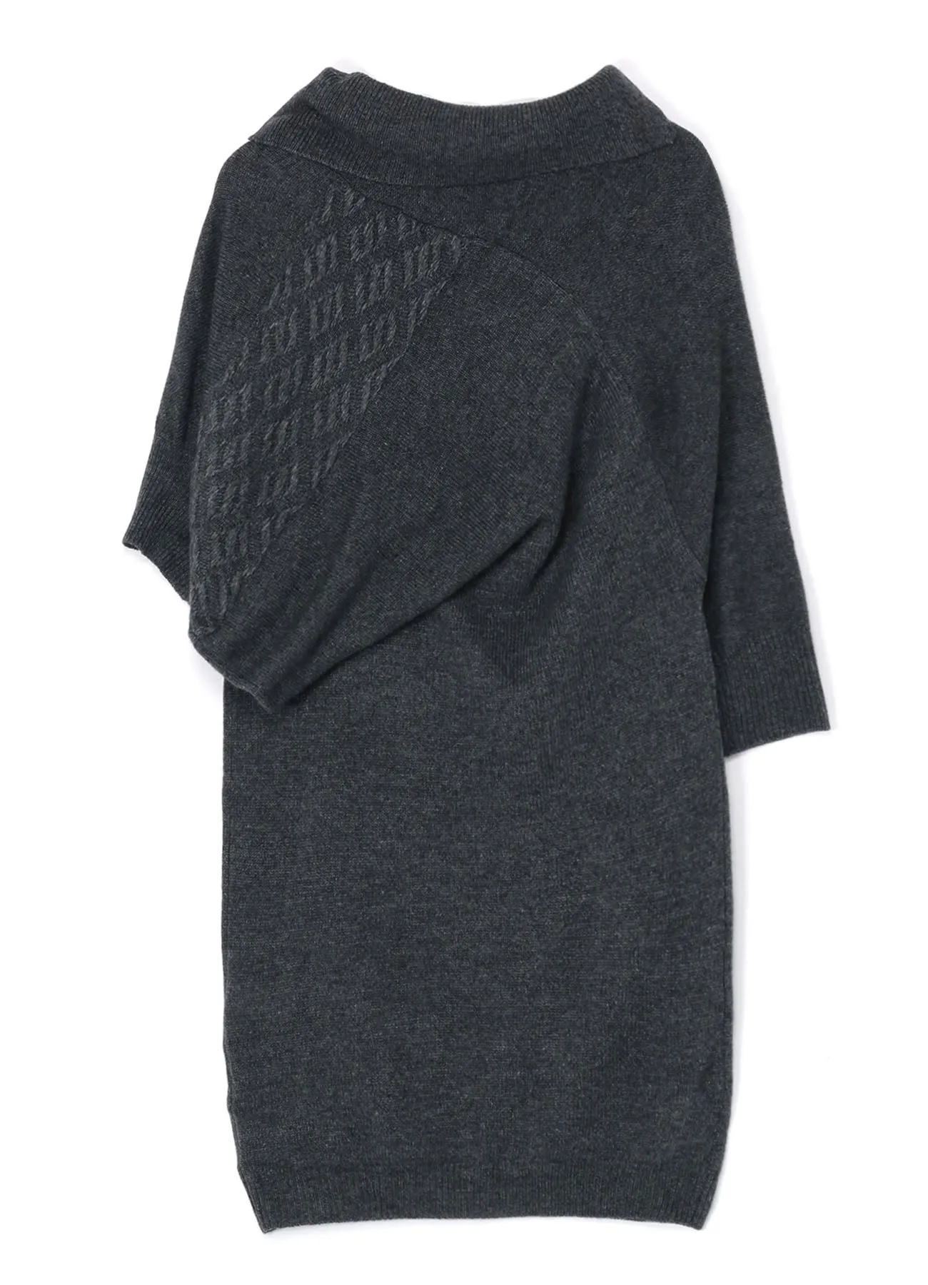 PLAIN ST+PATTERN+RIB DRAPED TURTLE NECK B sold by Yohji Yamamoto product image thumbnail 3