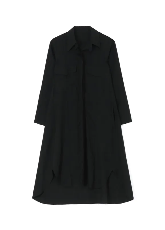 CELLULOSE POPLIN WORK SHIRT LONG DRESS sold by Yohji Yamamoto