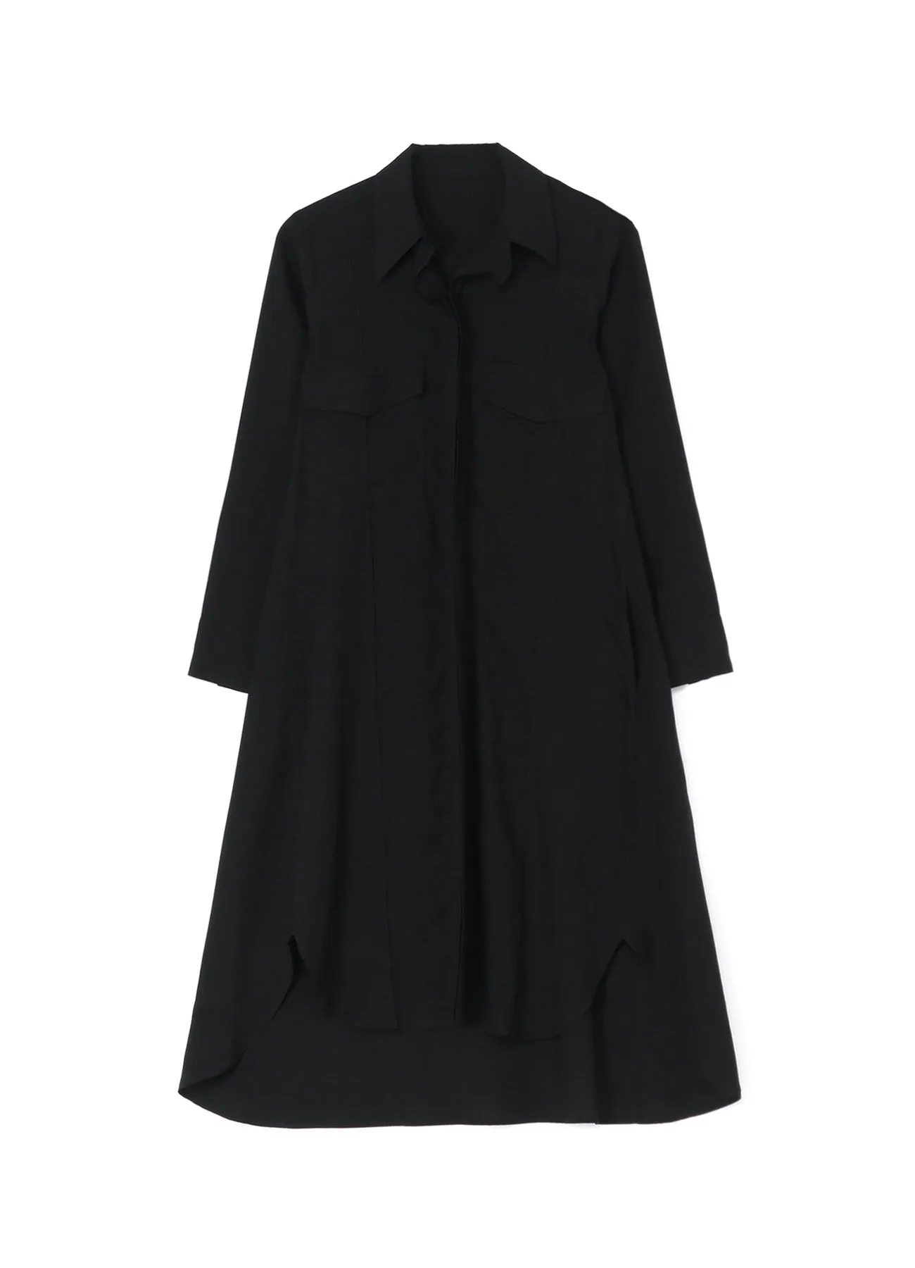 CELLULOSE POPLIN WORK SHIRT LONG DRESS sold by Yohji Yamamoto