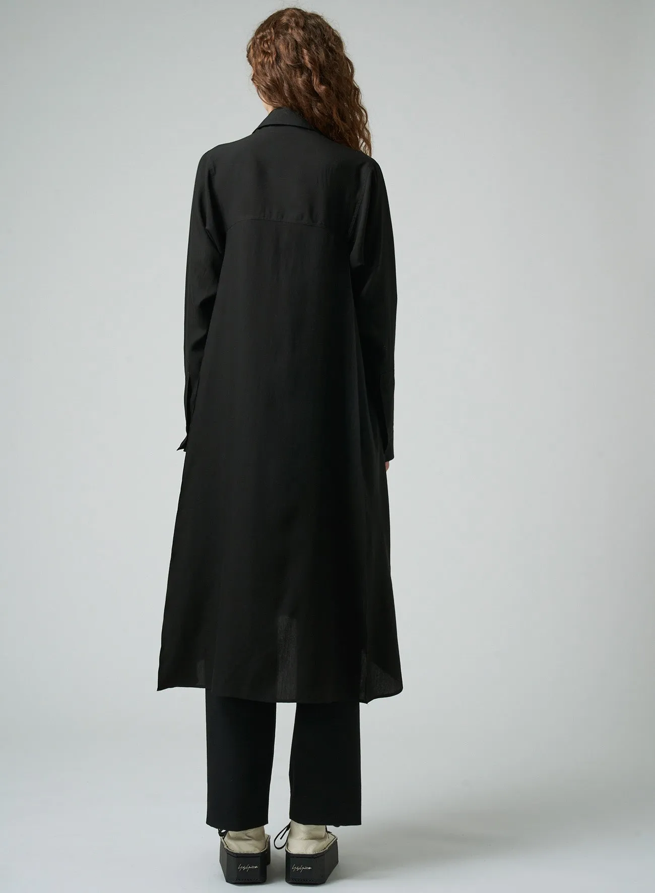 CELLULOSE POPLIN WORK SHIRT LONG DRESS sold by Yohji Yamamoto product image thumbnail 5