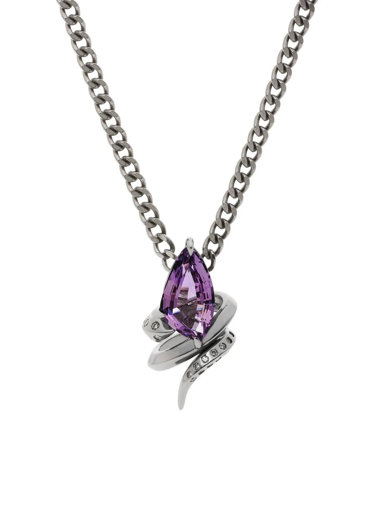 BKRh/WD AM SNAKE PENDANT RH sold by Yohji Yamamoto