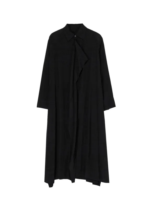 SPUN RY CLOTH R-DRAPED SHIRT DRESS sold by Yohji Yamamoto