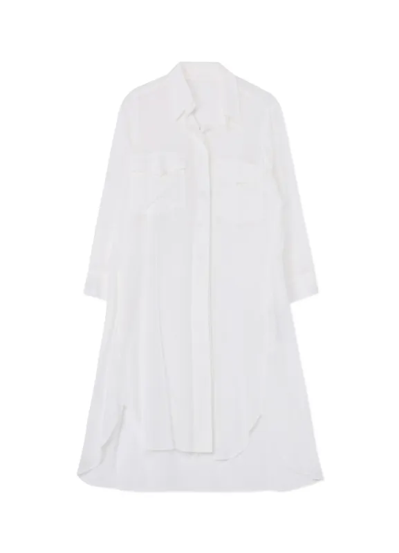 CELLULOSE POPLIN WORK SHIRT LONG DRESS sold by Yohji Yamamoto