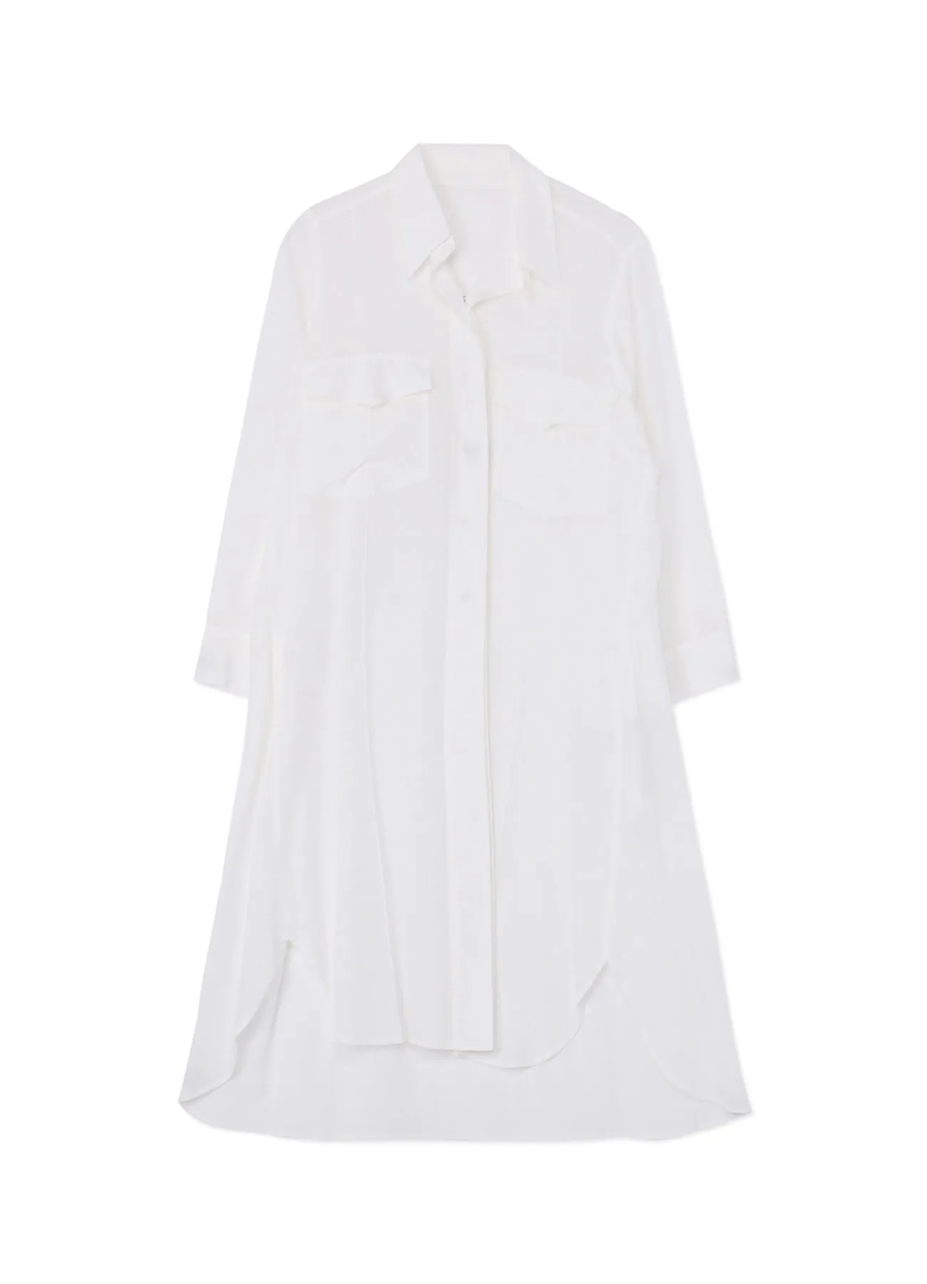CELLULOSE POPLIN WORK SHIRT LONG DRESS sold by Yohji Yamamoto