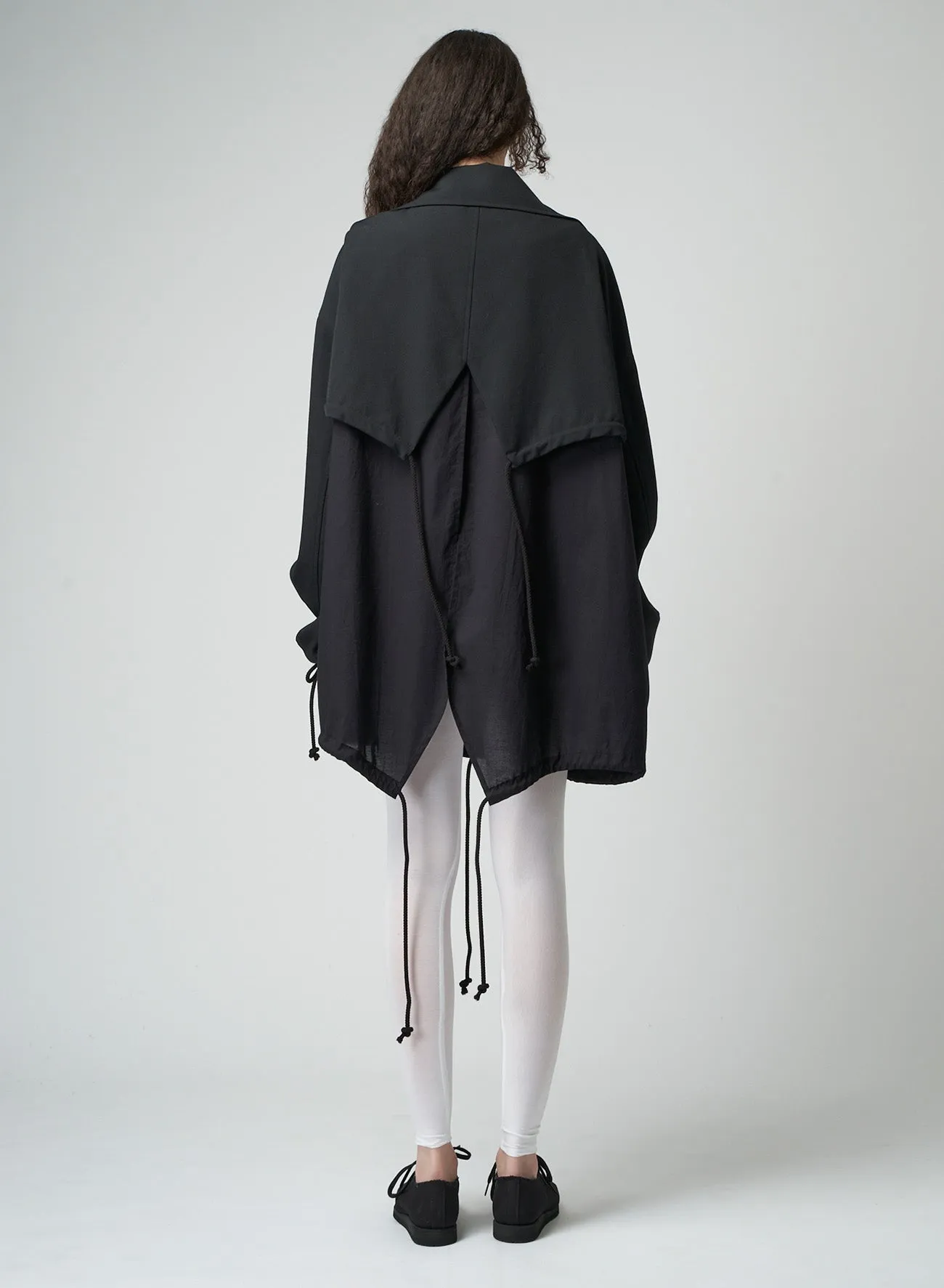 WOOL GABARDINE LAYERED MOD'S COAT sold by Yohji Yamamoto product image thumbnail 5