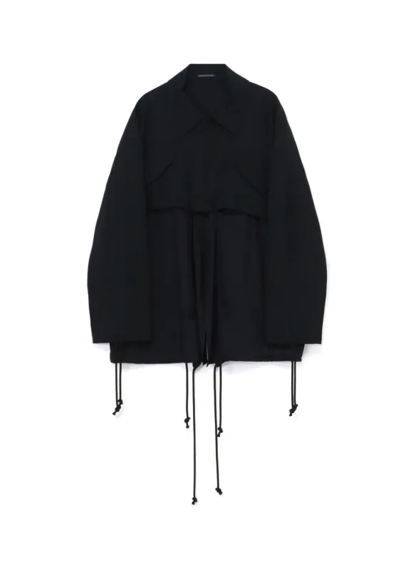WOOL GABARDINE LAYERED MOD'S COAT sold by Yohji Yamamoto