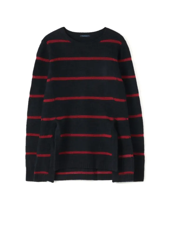 BOIL/HARD MILLING 5G R-SIDE TUCK SWEATER sold by Yohji Yamamoto