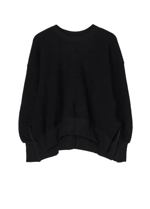 Liy/C BLUSHED FRENCH TERRY R-SLV BUTTON SWEATSHIRT sold by Yohji Yamamoto