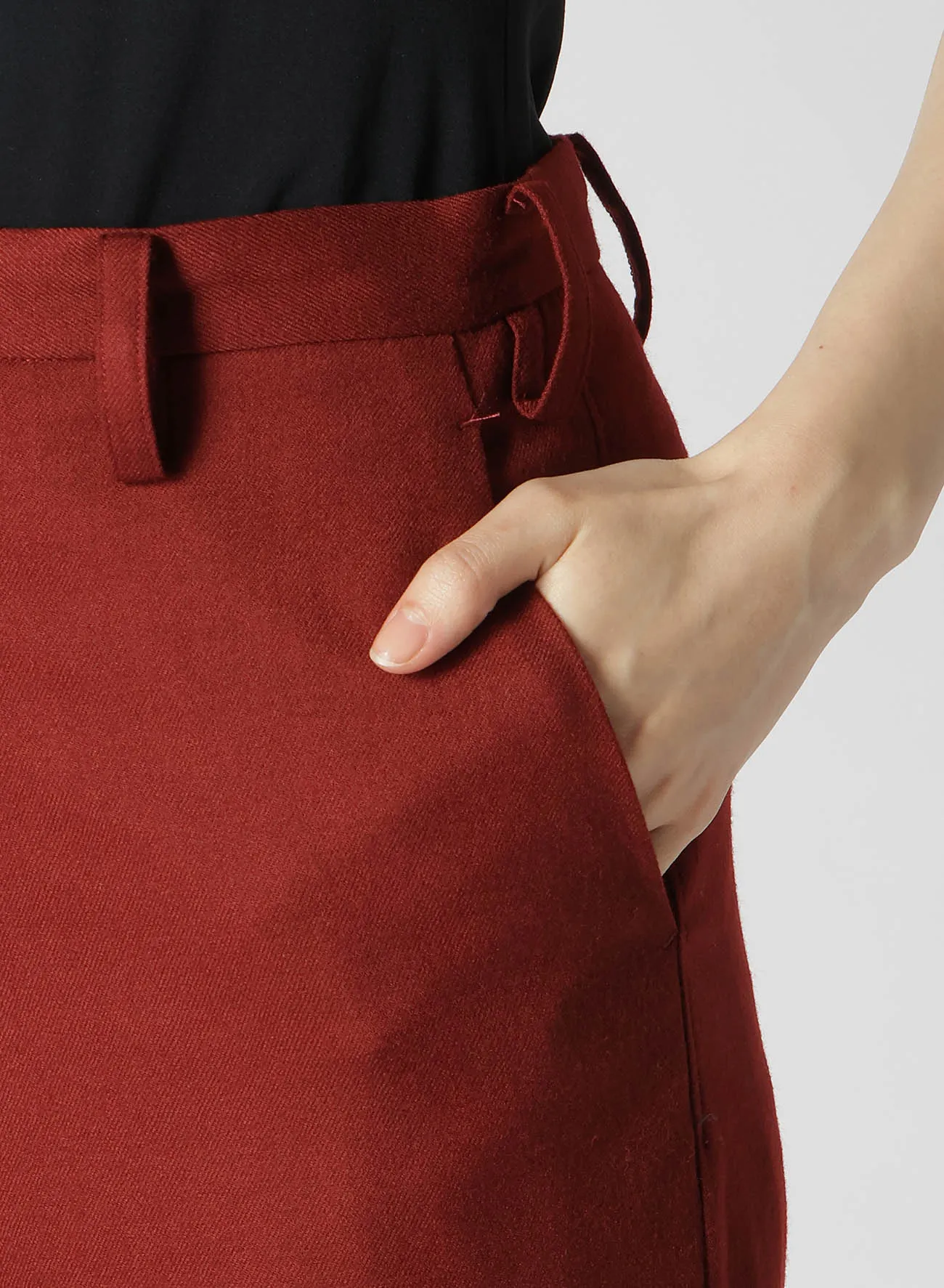 2/60 HIGH COUNT FLANNEL MACKIN SLIM PANTS sold by Yohji Yamamoto product image thumbnail 5