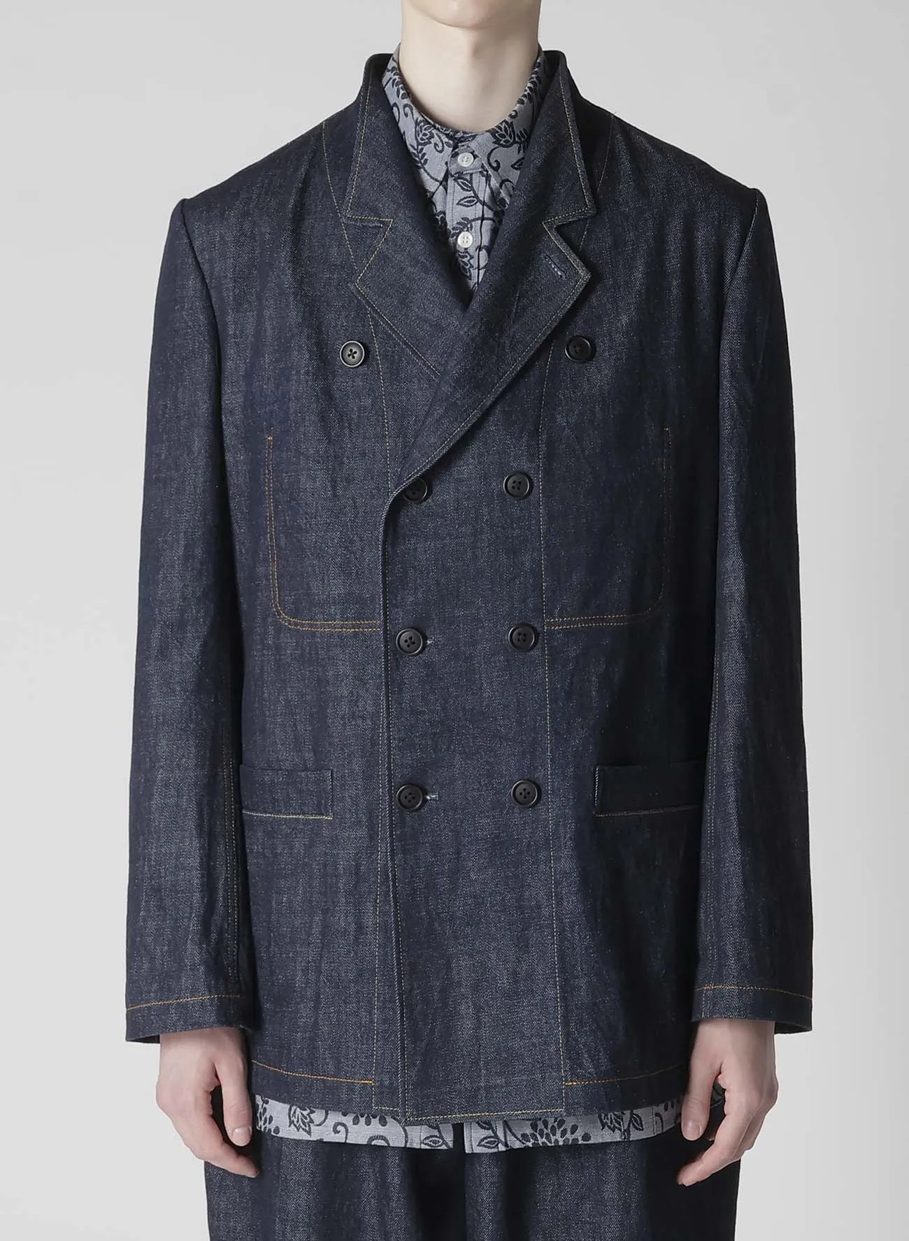 12oz DENIM JACKET WITH COLOR COMBI STITCH sold by Yohji Yamamoto product image thumbnail 5