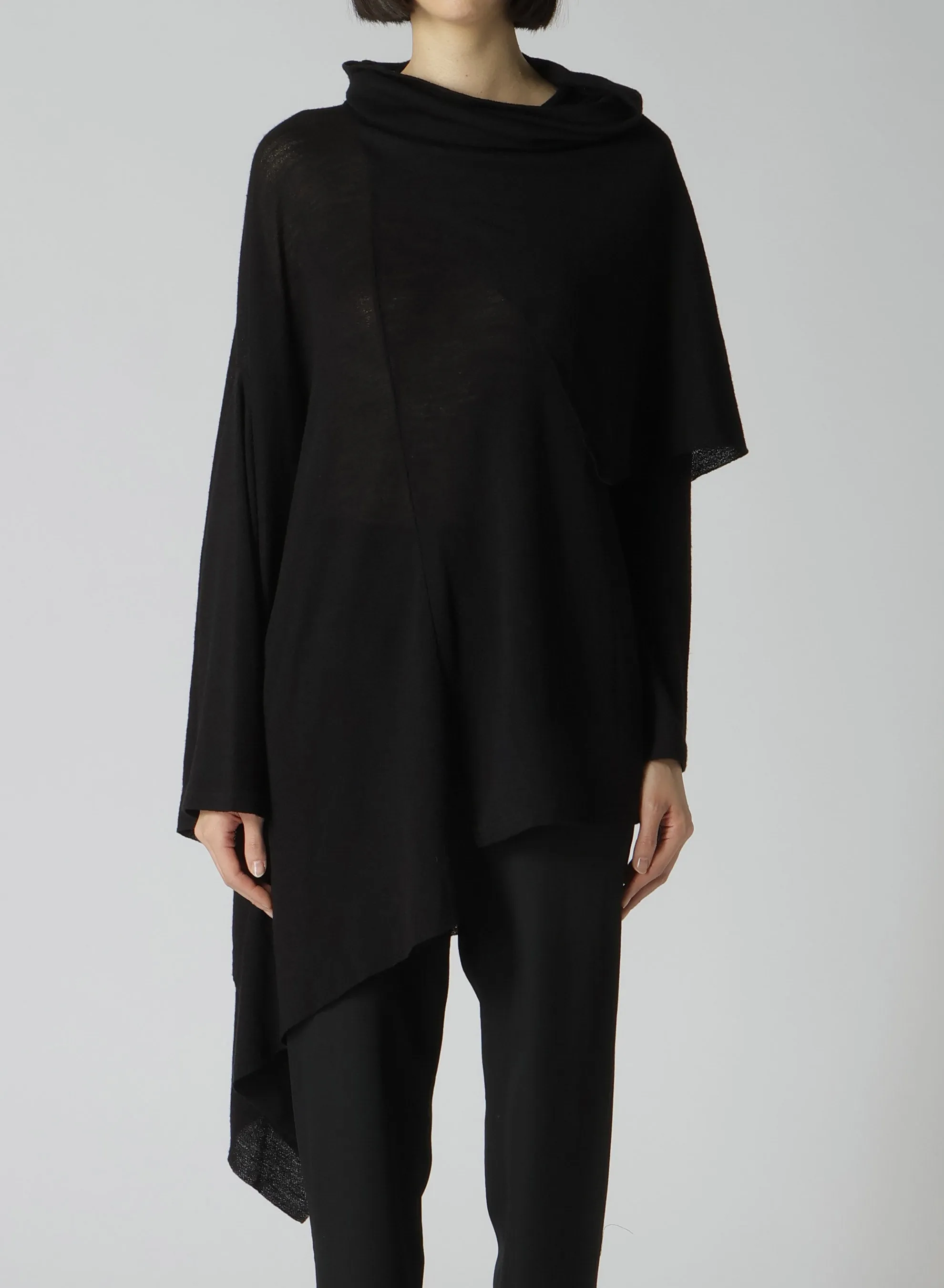 1/60 WOOL SILK CREPE ASYMMETRY DRAPED PO sold by Yohji Yamamoto product image thumbnail 2