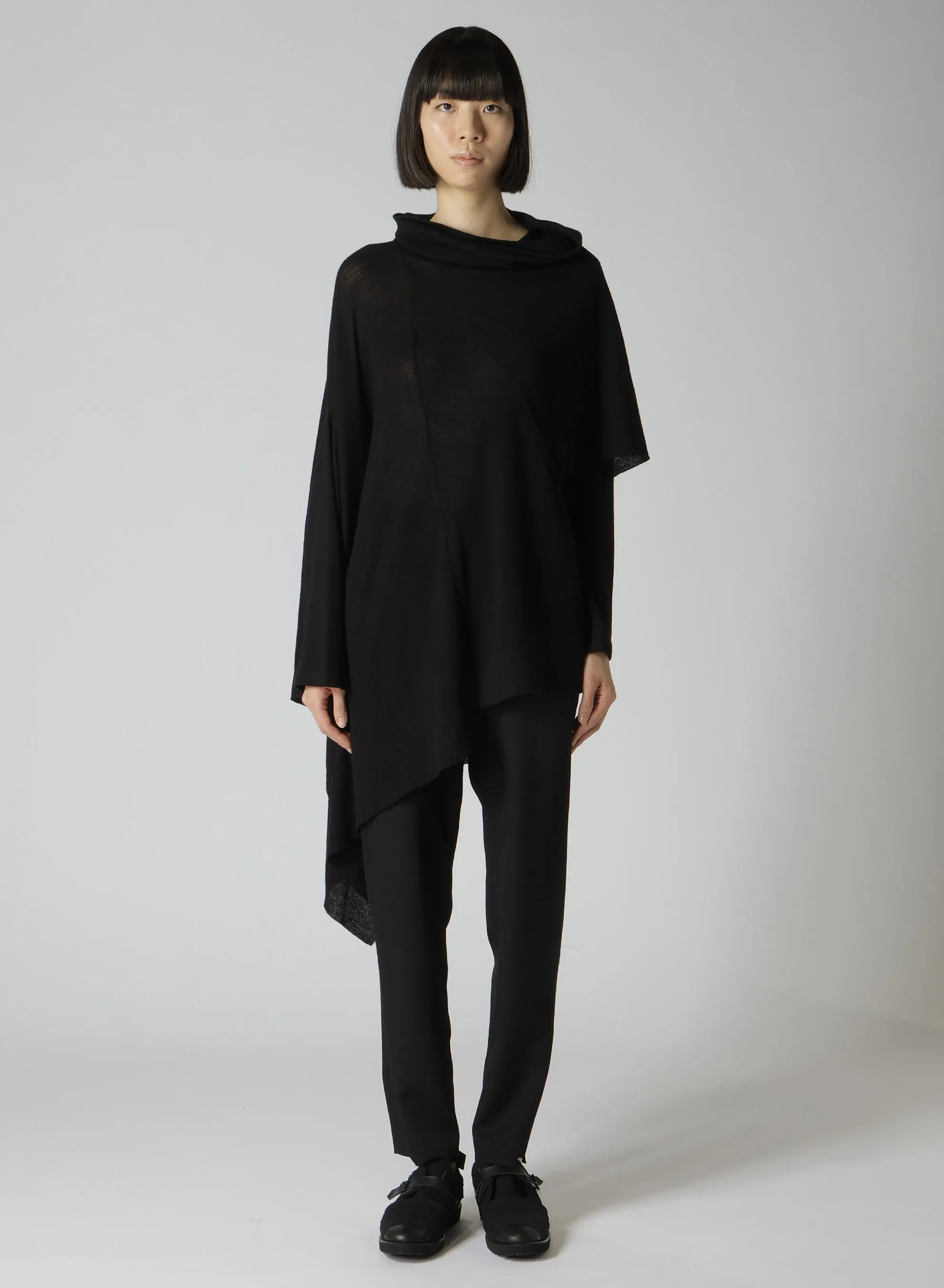 1/60 WOOL SILK CREPE ASYMMETRY DRAPED PO sold by Yohji Yamamoto product image thumbnail 3