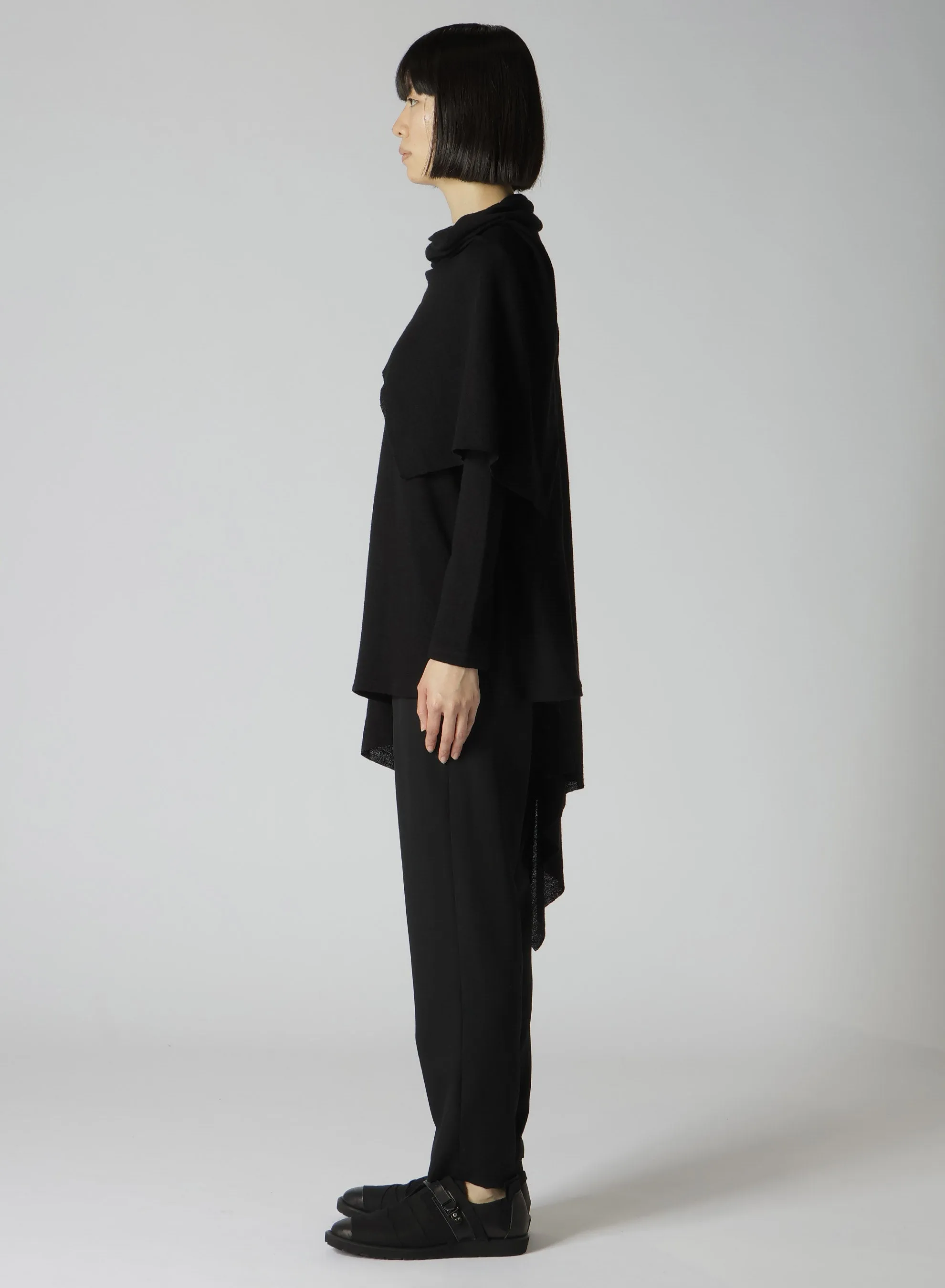 1/60 WOOL SILK CREPE ASYMMETRY DRAPED PO sold by Yohji Yamamoto product image thumbnail 4