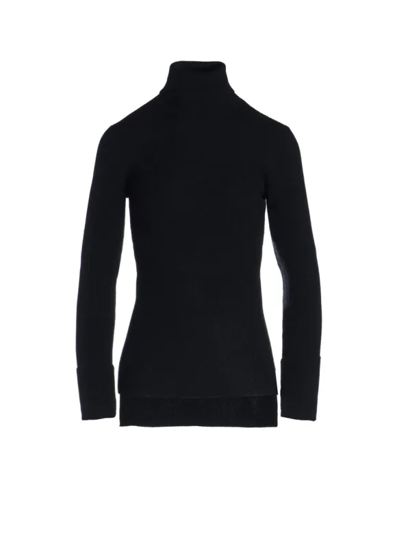 12G1P 2X2 RIB RIBBED TURTLE NECK PO sold by Yohji Yamamoto