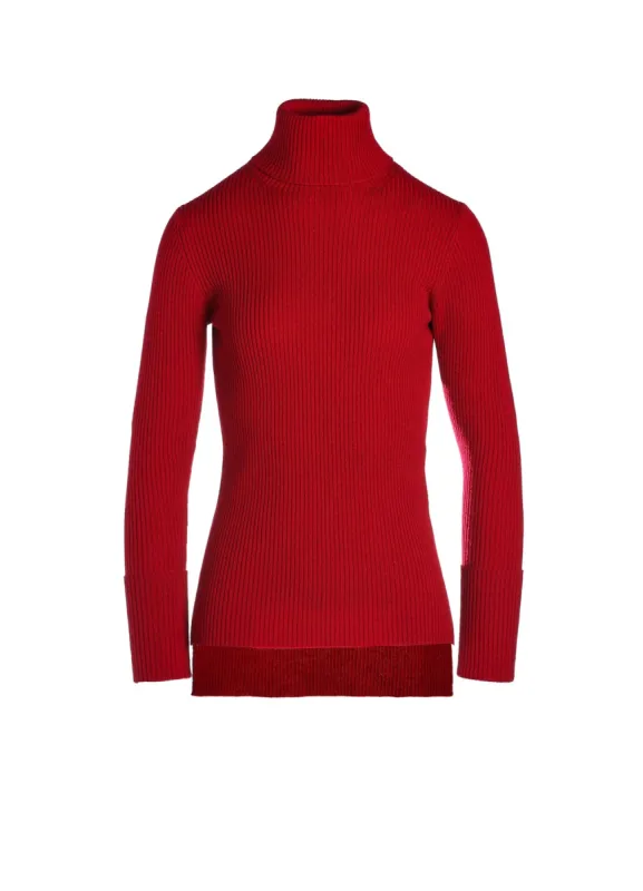12G1P 2X2 RIB RIBBED TURTLE NECK PO sold by Yohji Yamamoto