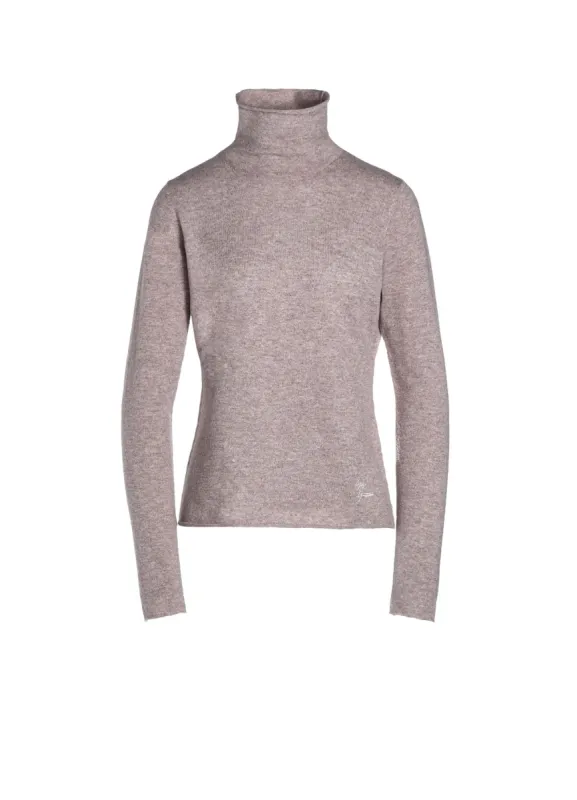 12G EMBROIDERY PLAIN WEAVE EMBROIDERY TURTLE NECK PO sold by Yohji Yamamoto