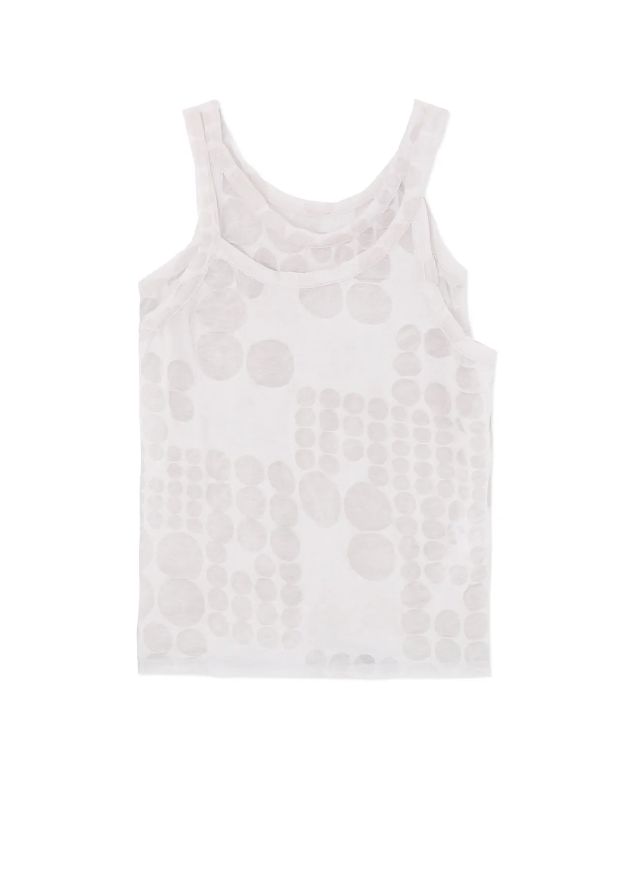 100/- COTTON DOUBLE LAYERED TANK TOP sold by Yohji Yamamoto