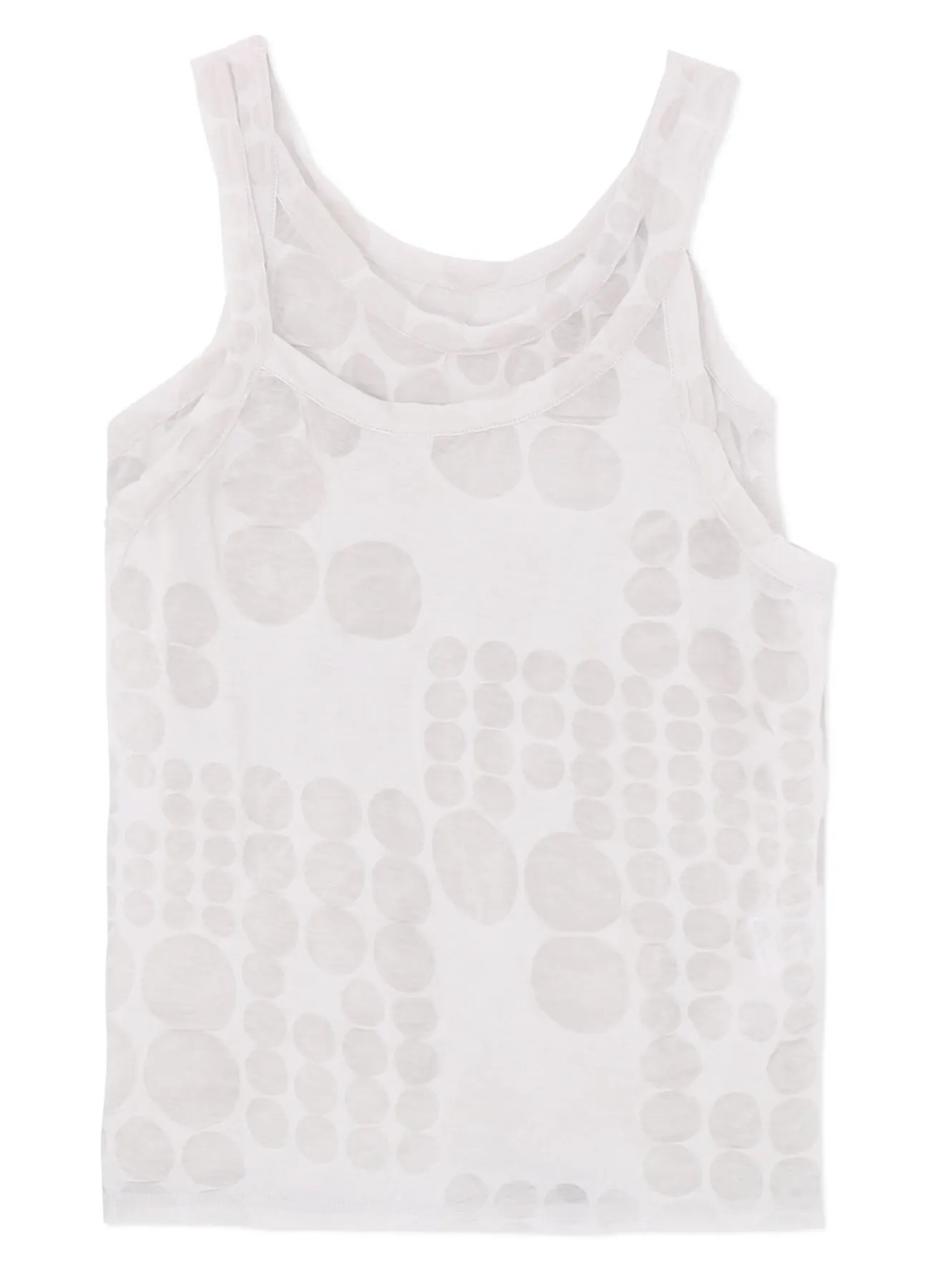 100/- COTTON DOUBLE LAYERED TANK TOP sold by Yohji Yamamoto product image thumbnail 2
